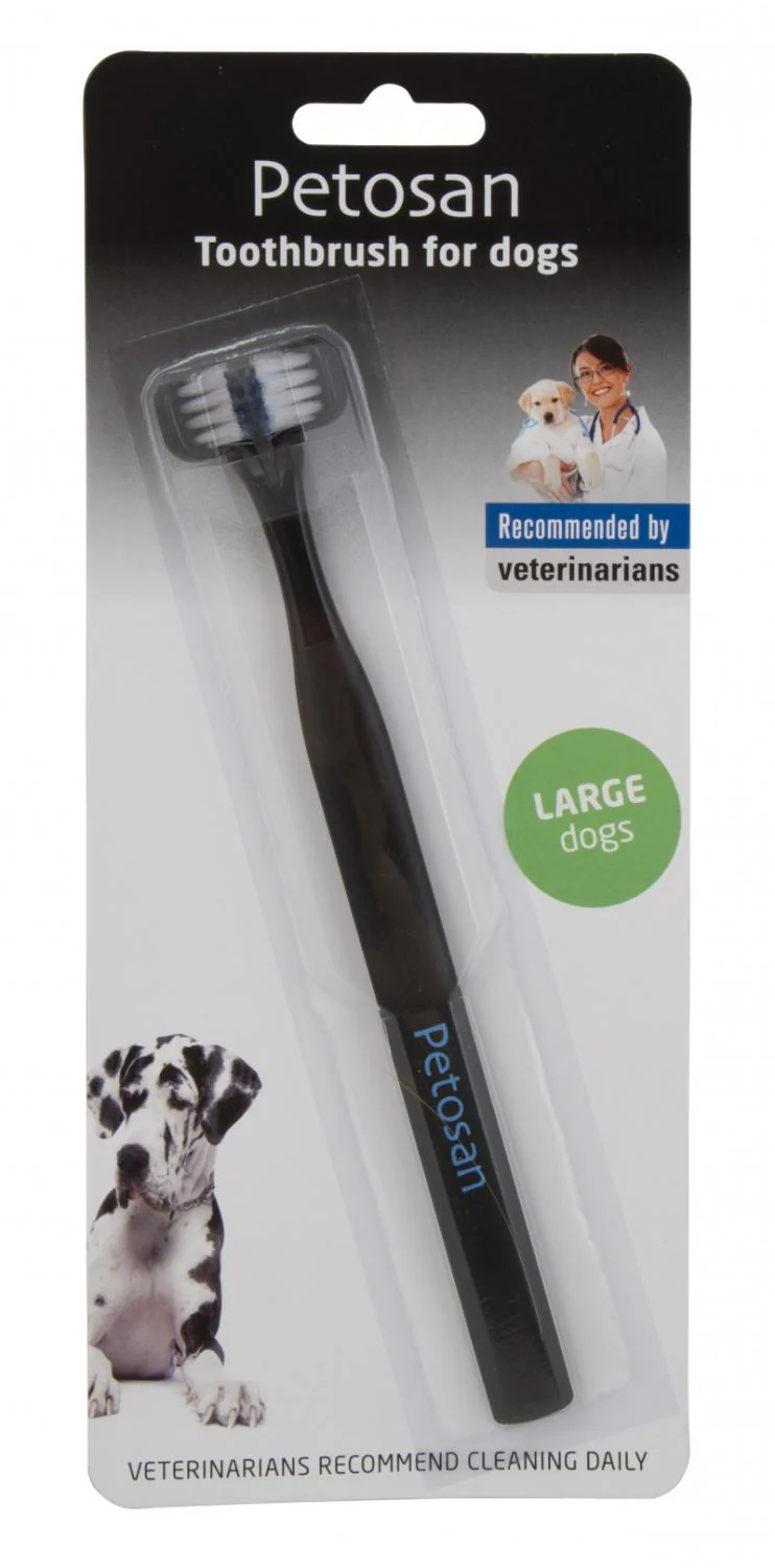 Petosan dubbel tandborste för hund