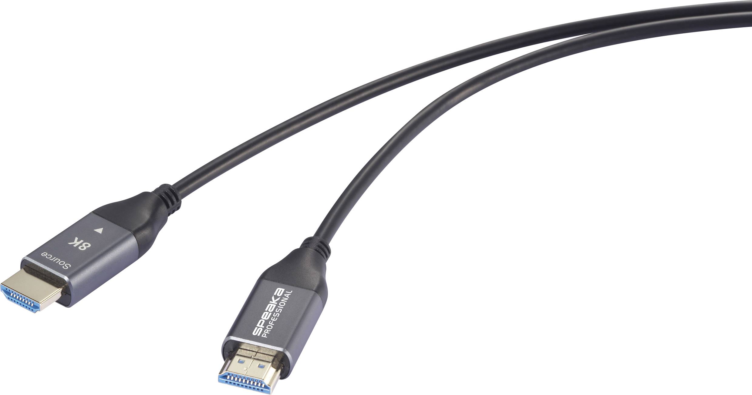 SpeaKa Professional HDMI / Fiberoptik Anslutningskabel HDMI-A-kontakt, HDMI-A-kontakt 10 m Svart SP-12842660 8K UHD, AOC