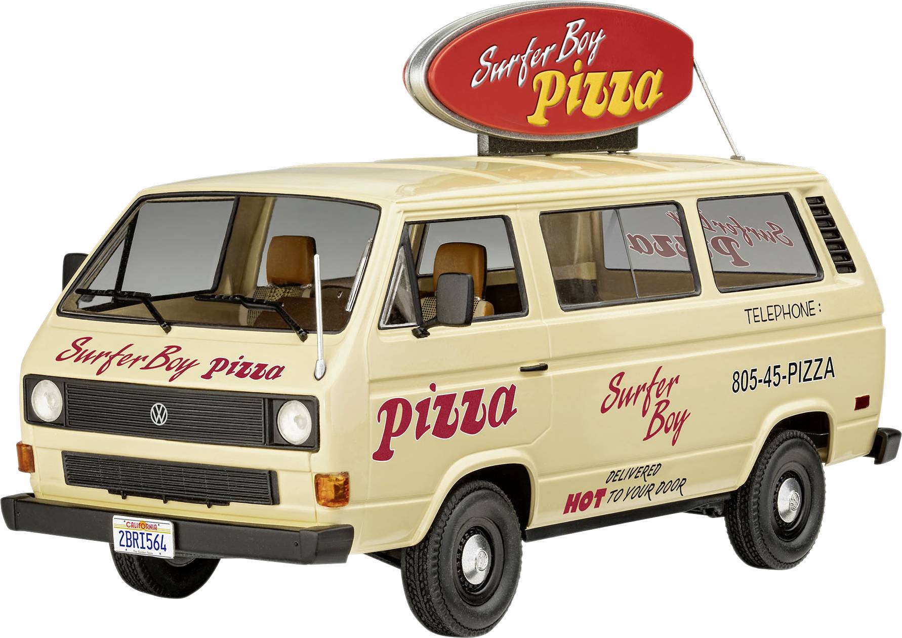 Revell 07725 Stranger Things Argyle’s VWT3 Surfer Boy Pizza V Bilmodell byggsats 1:25