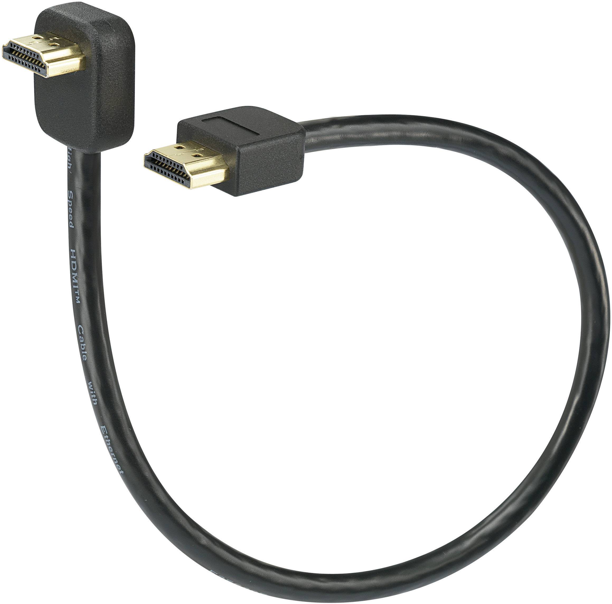 SpeaKa Professional HDMI Anslutningskabel HDMI-A-kontakt, HDMI-A-kontakt 0.30 m Svart SP-7870508 4K UHD, Audio Return Ka
