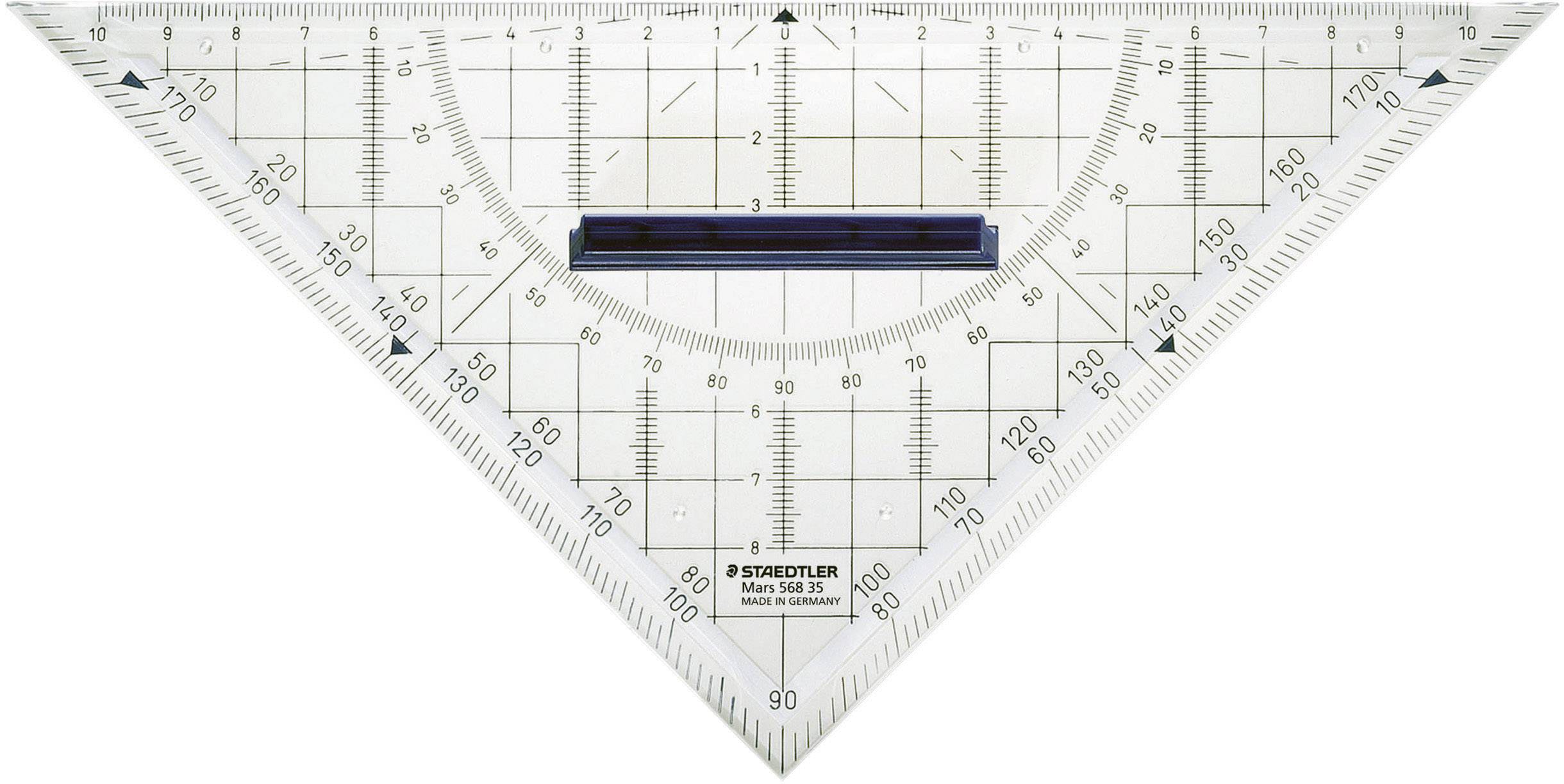 Staedtler Geometritriangel 568 35 Glasklar Längd på hypotenusan: 22 cm