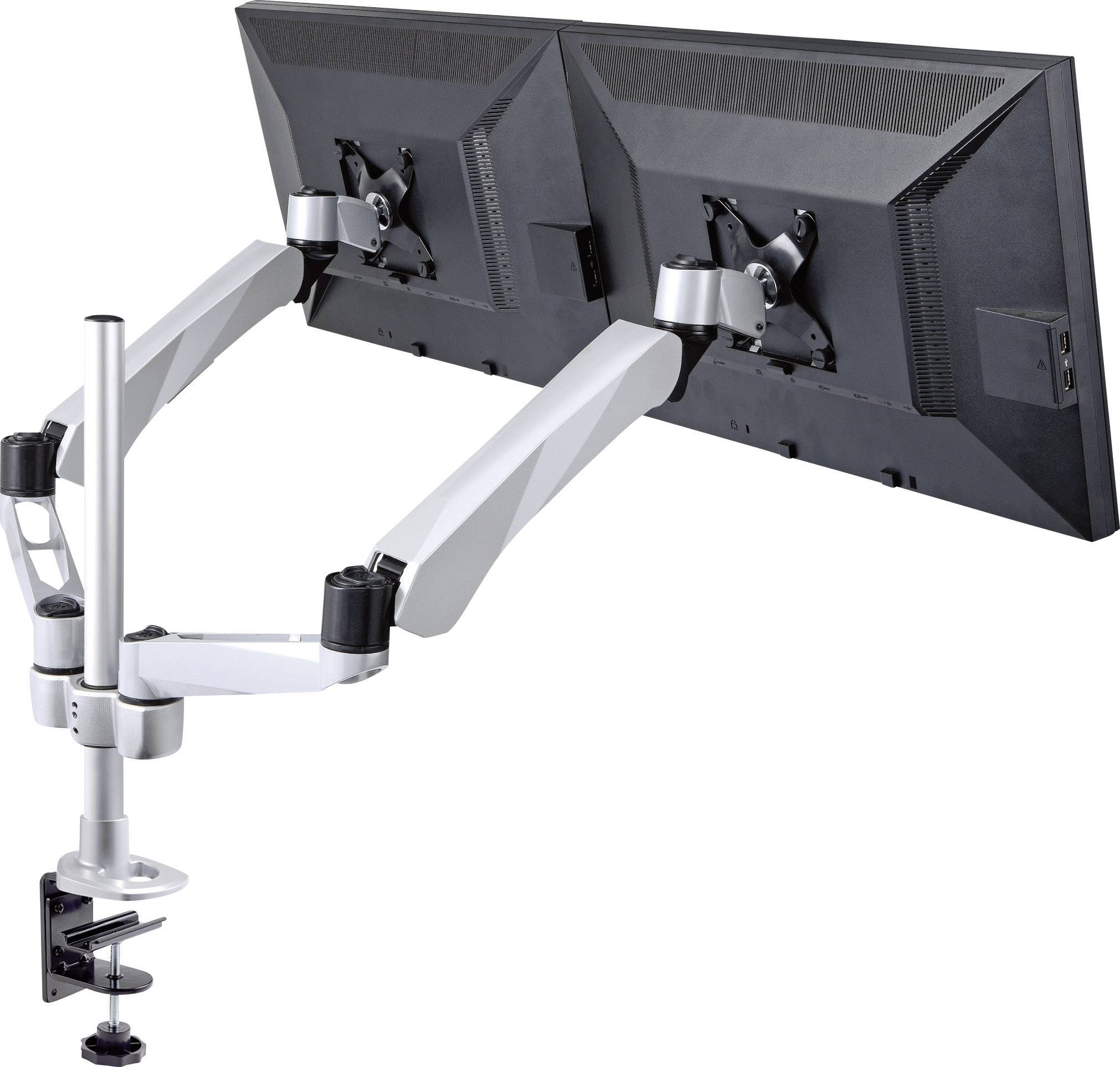 SpeaKa Professional SP-3947568 Flex Monitor bordsfäste 25,4 cm (10″) – 68,6 cm (27″) Justerbar i höjd, Tiltbar, Svängbar