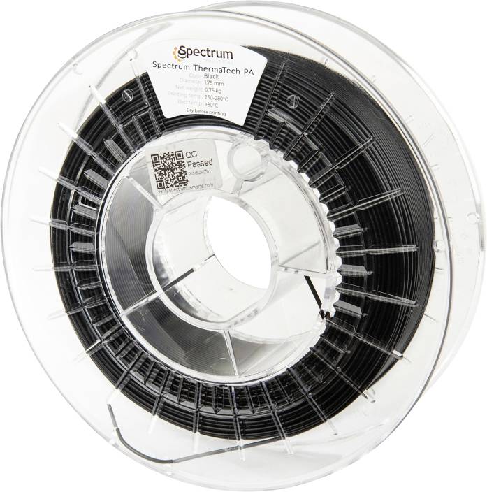 Spectrum Filaments 81532 ThermaTech PA 3D-skrivare Filament PA (Polyamid) hög värmeledningsförmåga 1.75 mm 750 g Svart,