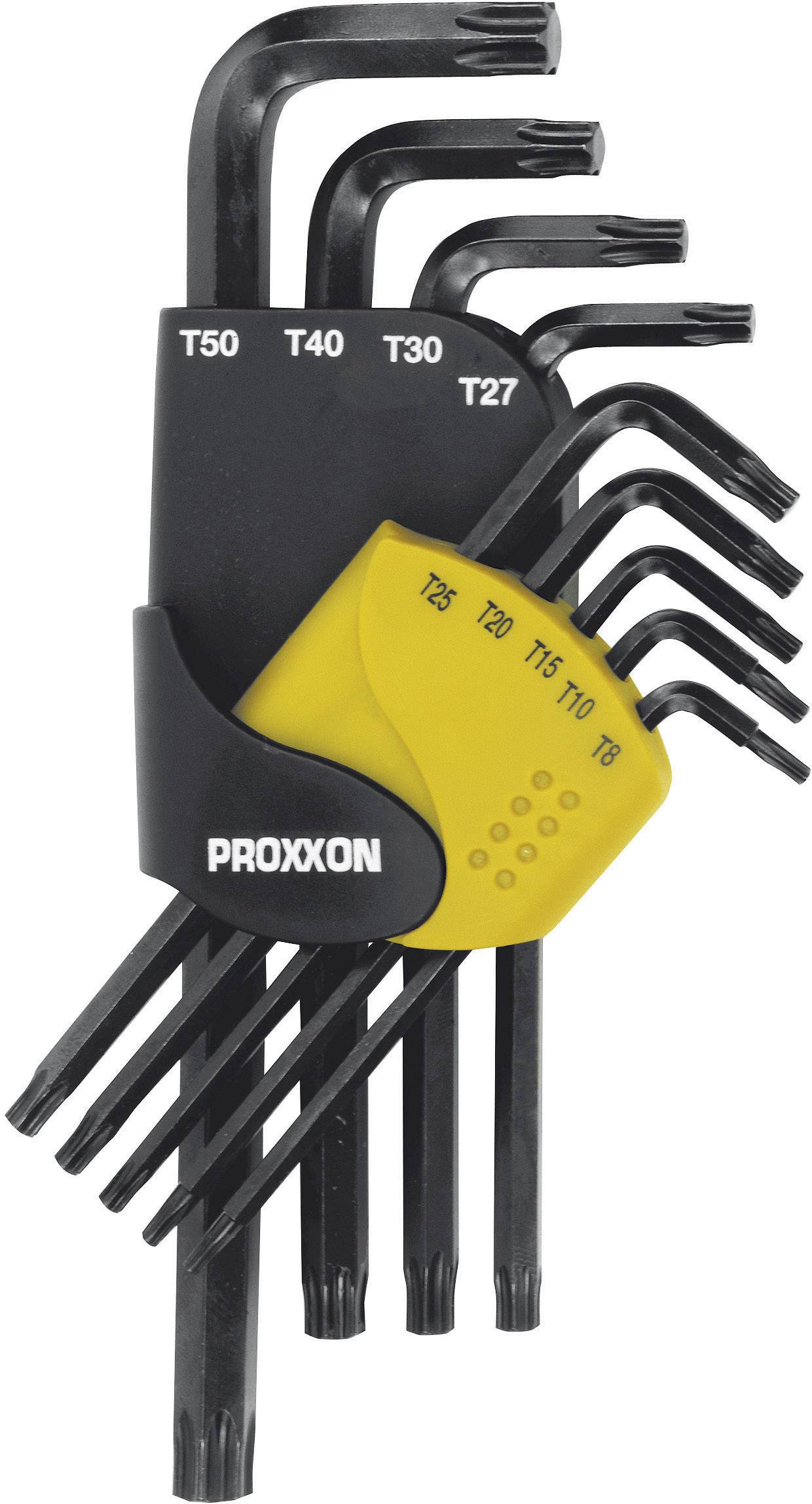 Proxxon Industrial Inner-sextandhålsgrepp (TX) Vinkelskruvmejselset T 8, T 10, T 15, T 20, T 25, T 27, T 30, T 40, T 50