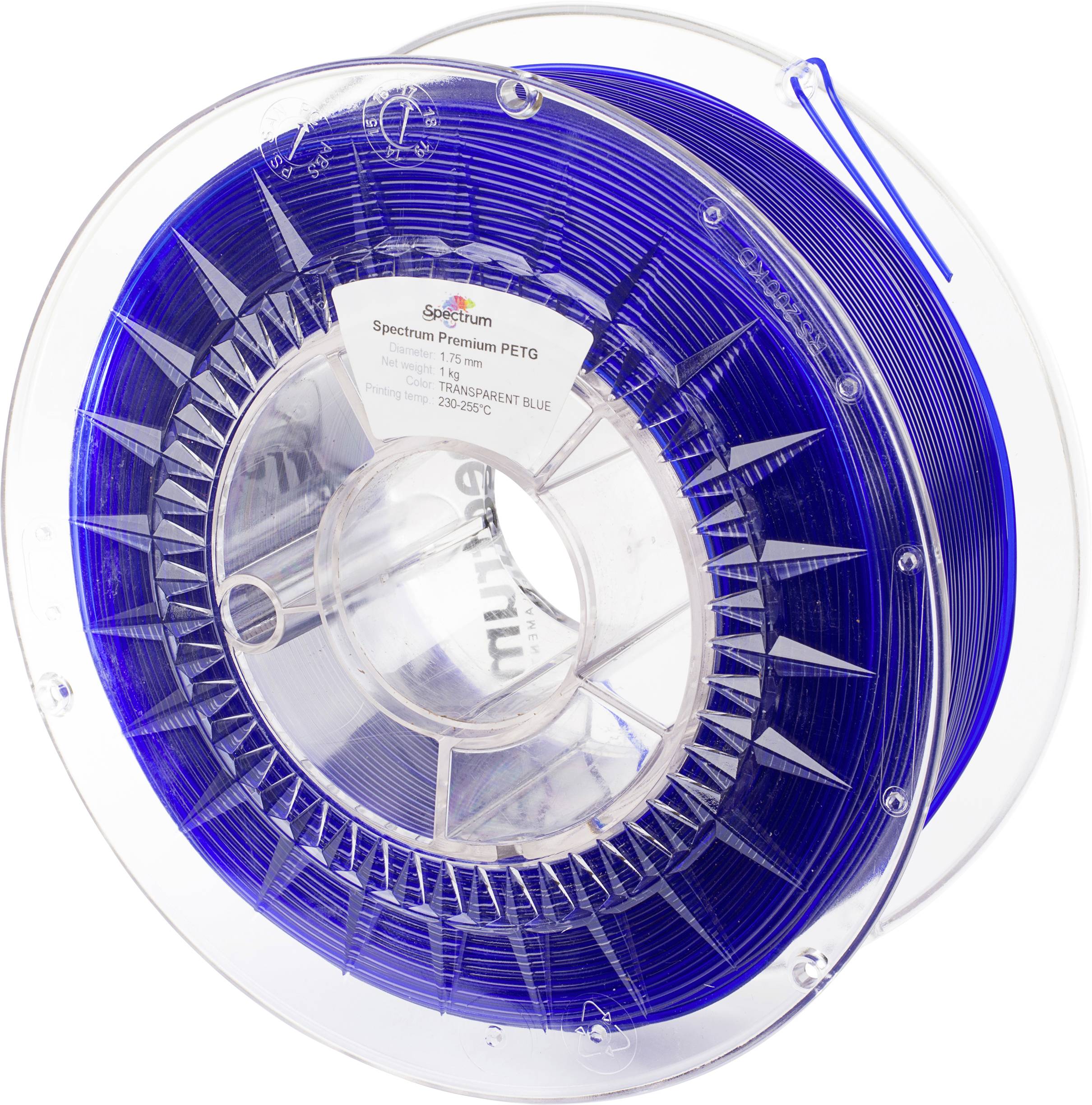 Spectrum Filaments 80052 PET-G Premium 3D-skrivare Filament PETG kemiskt beständig, Slagtålig 1.75 mm 1000 g Transparent
