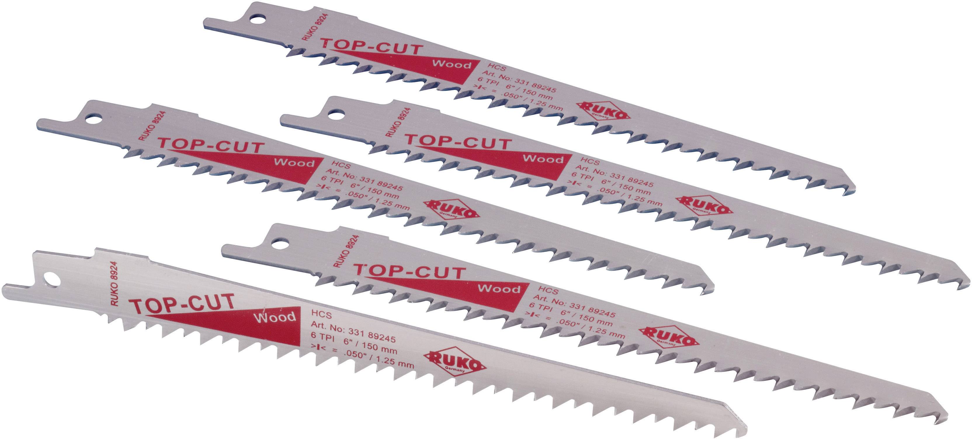 RUKO 33189245 5 Packsets sabelsågblad Sågblad, längd 150 mm 5 st