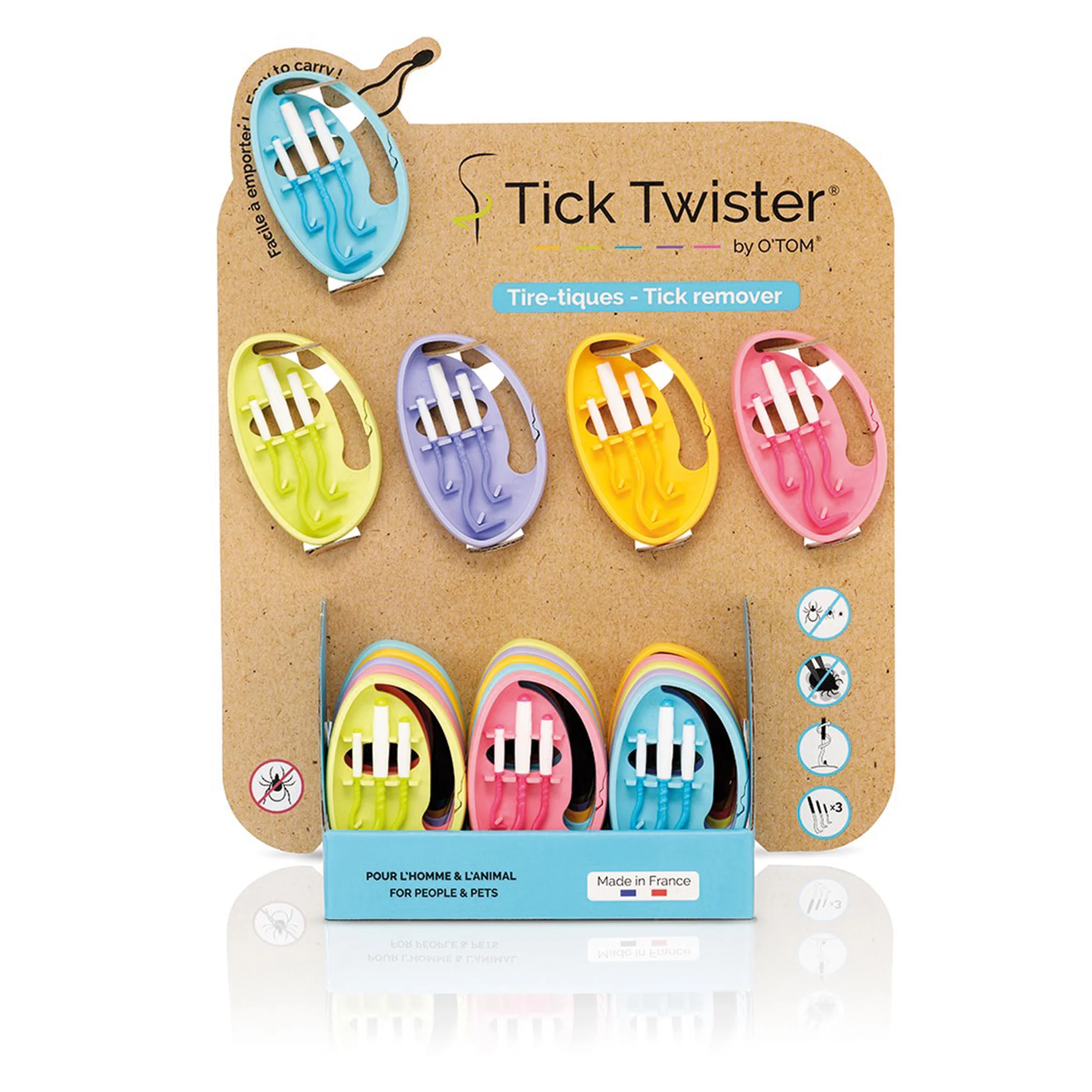 O`Tom fästingplockare kofot 3-pack