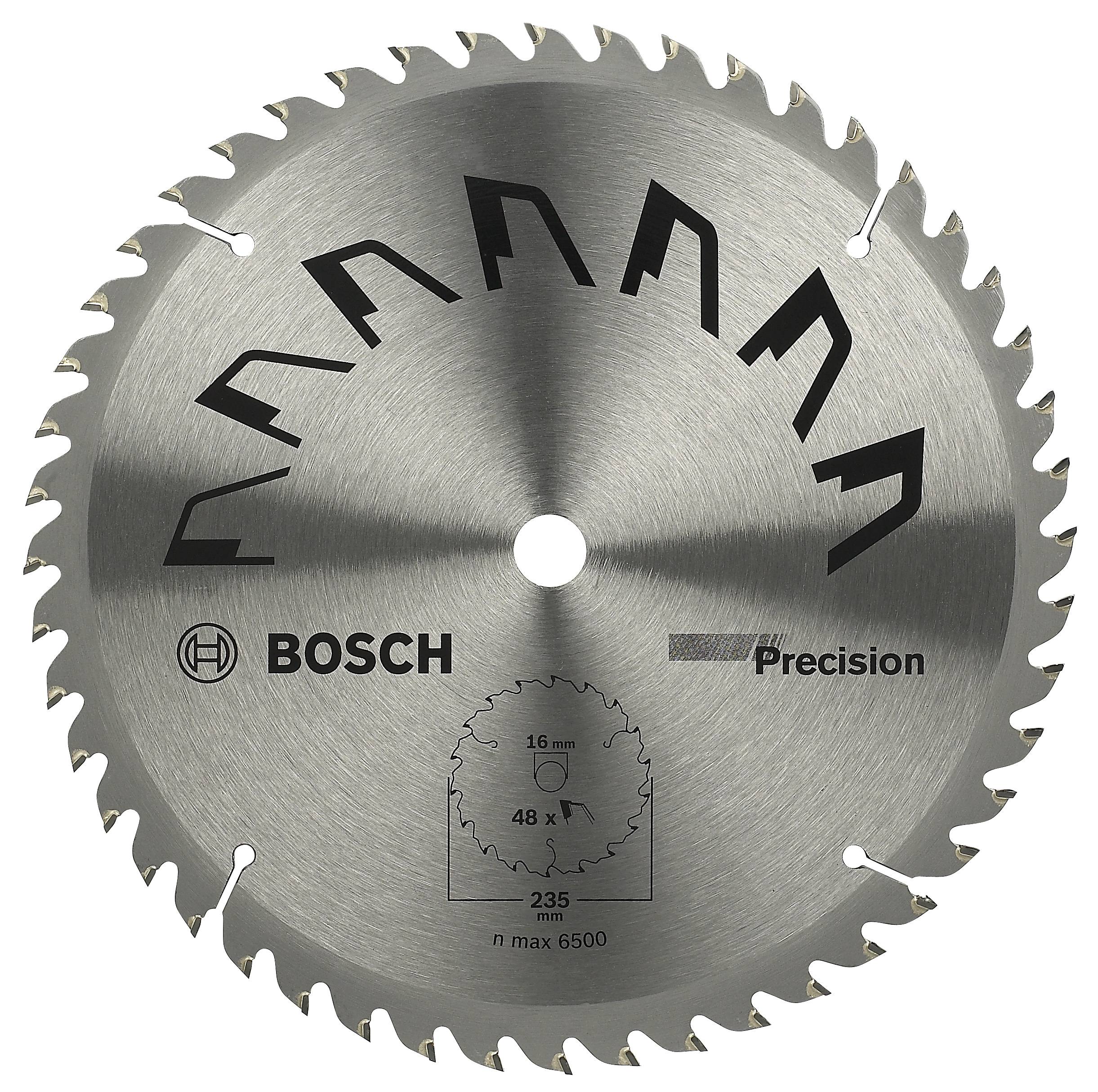 Bosch Accessories Precision 2609256881 Hårdmetall cirkelsågklinga 235 x 16 mm Antal tänder (per tum): 48 1 st