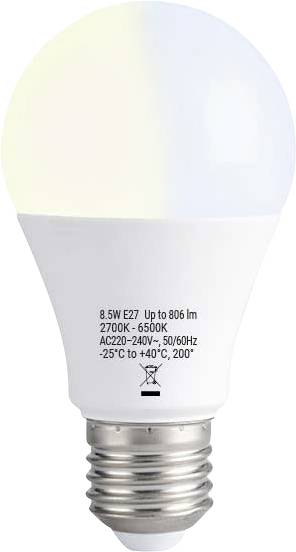 Shelly Duo Bulb E27 Gen3 Shelly LED-lampa, LED-dimmer EEK: F (A – G) Wi-Fi, Bluetooth, ZigBee