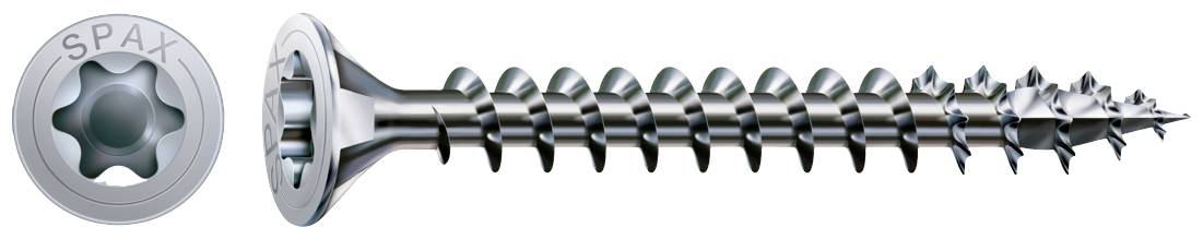 SPAX 880910100045025 R 88091 Senkkopf/T-STAR Försänkt träskruv 4.5 mm 25 mm Torx, Stjärnformad Stål galvaniskt förzinkad