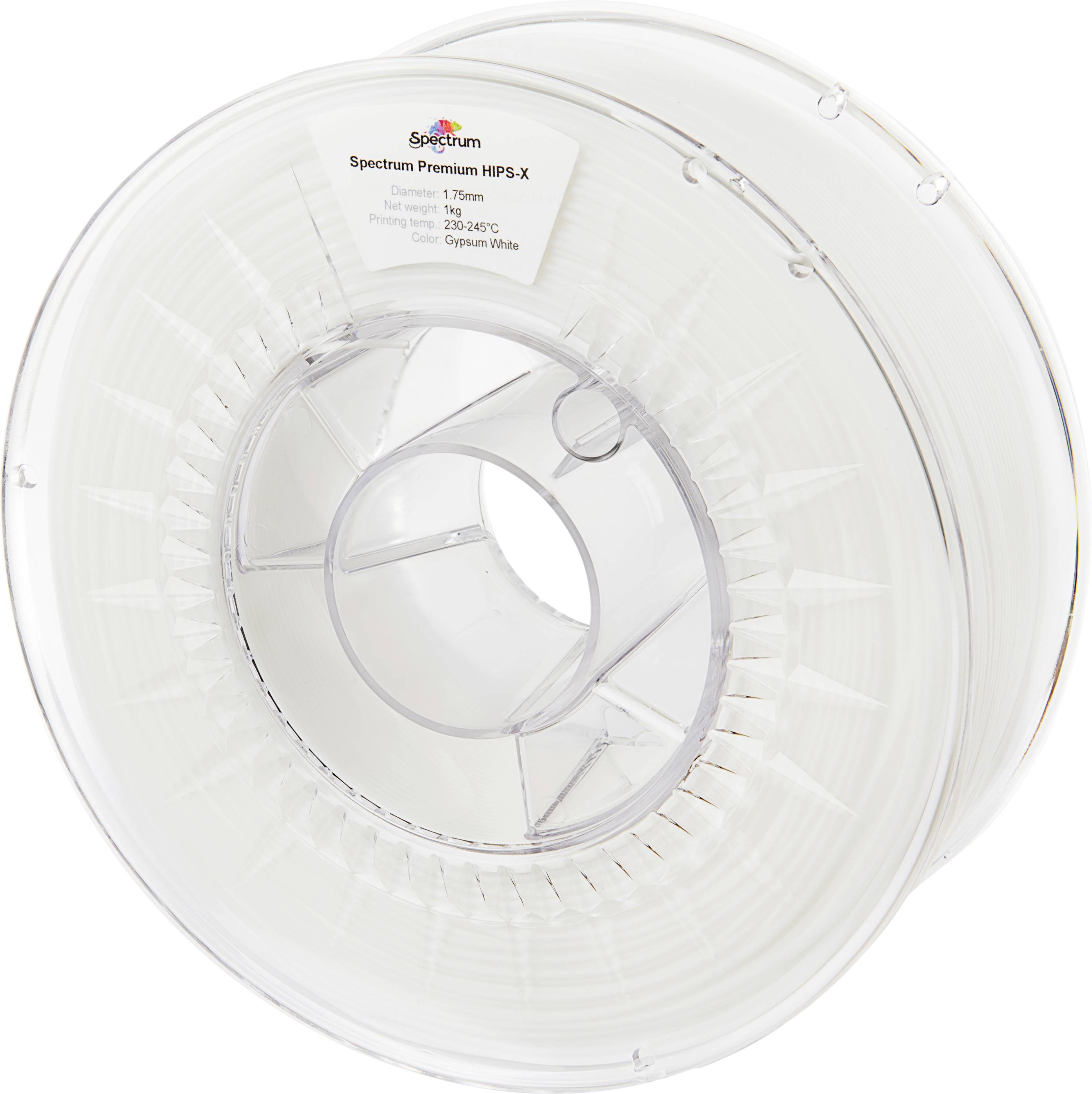 Spectrum Filaments 80075 HIPS-X GYPSUM WHITE 3D-skrivare Filament HIPS, Supportmaterial Slagtålig, Matt, Lätt att slipa