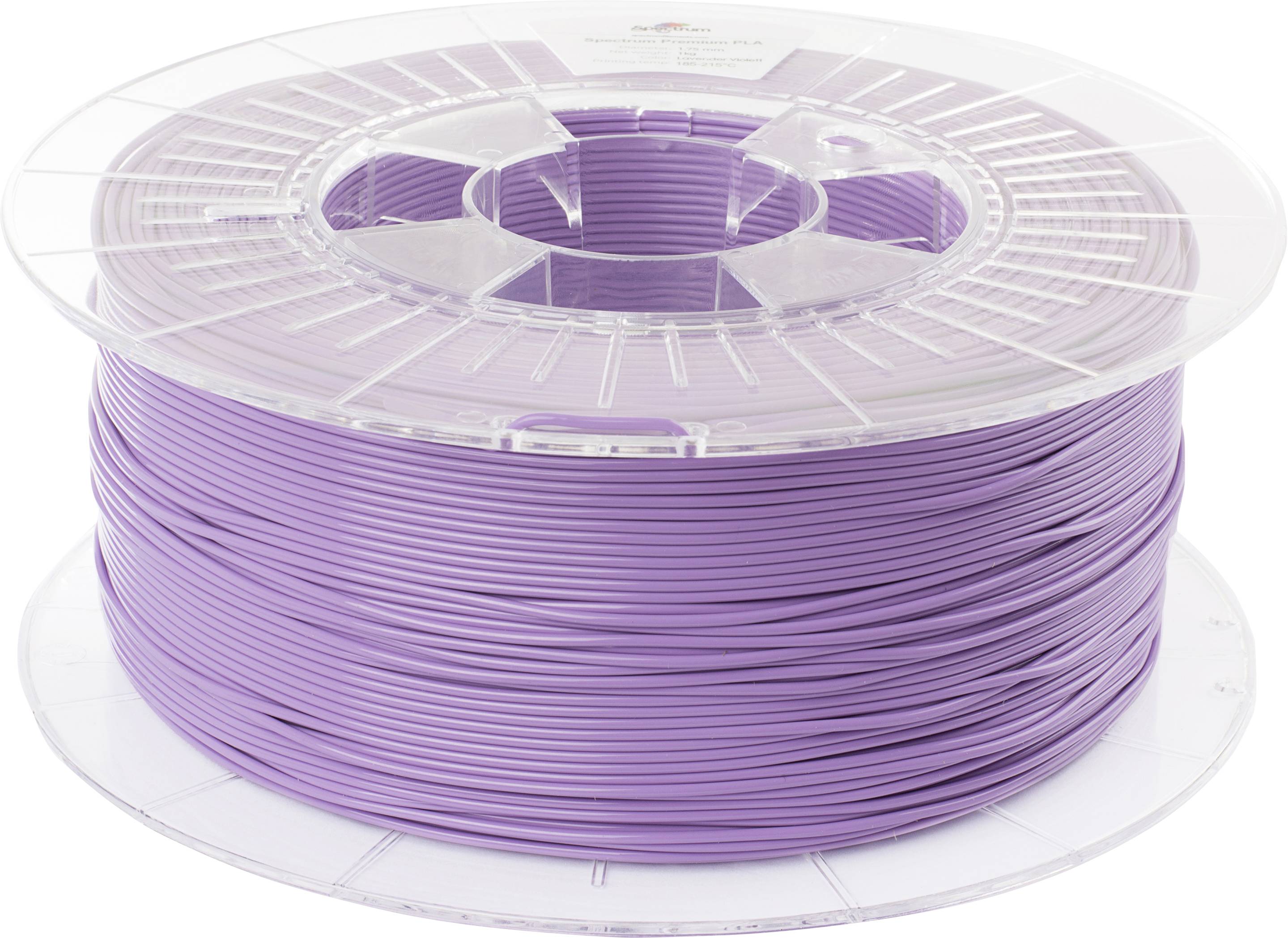 Spectrum Filaments 80007 PLA Premium 3D-skrivare Filament PLA-plast Hög draghållfasthet 1.75 mm 1000 g Lavender Violett,