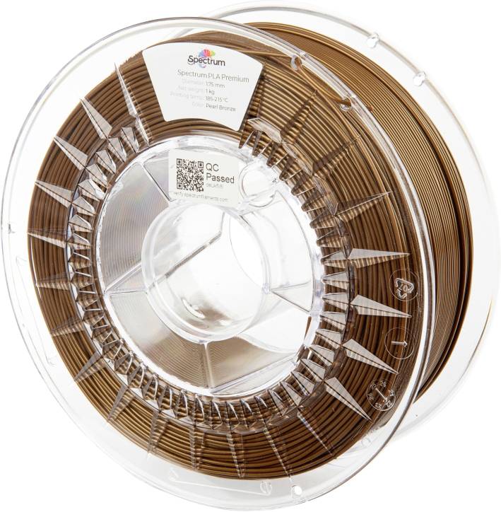 Spectrum Filaments 80041 PLA Premium 3D-skrivare Filament PLA-plast Hög draghållfasthet 1.75 mm 1000 g Pearl Bronze, Bro