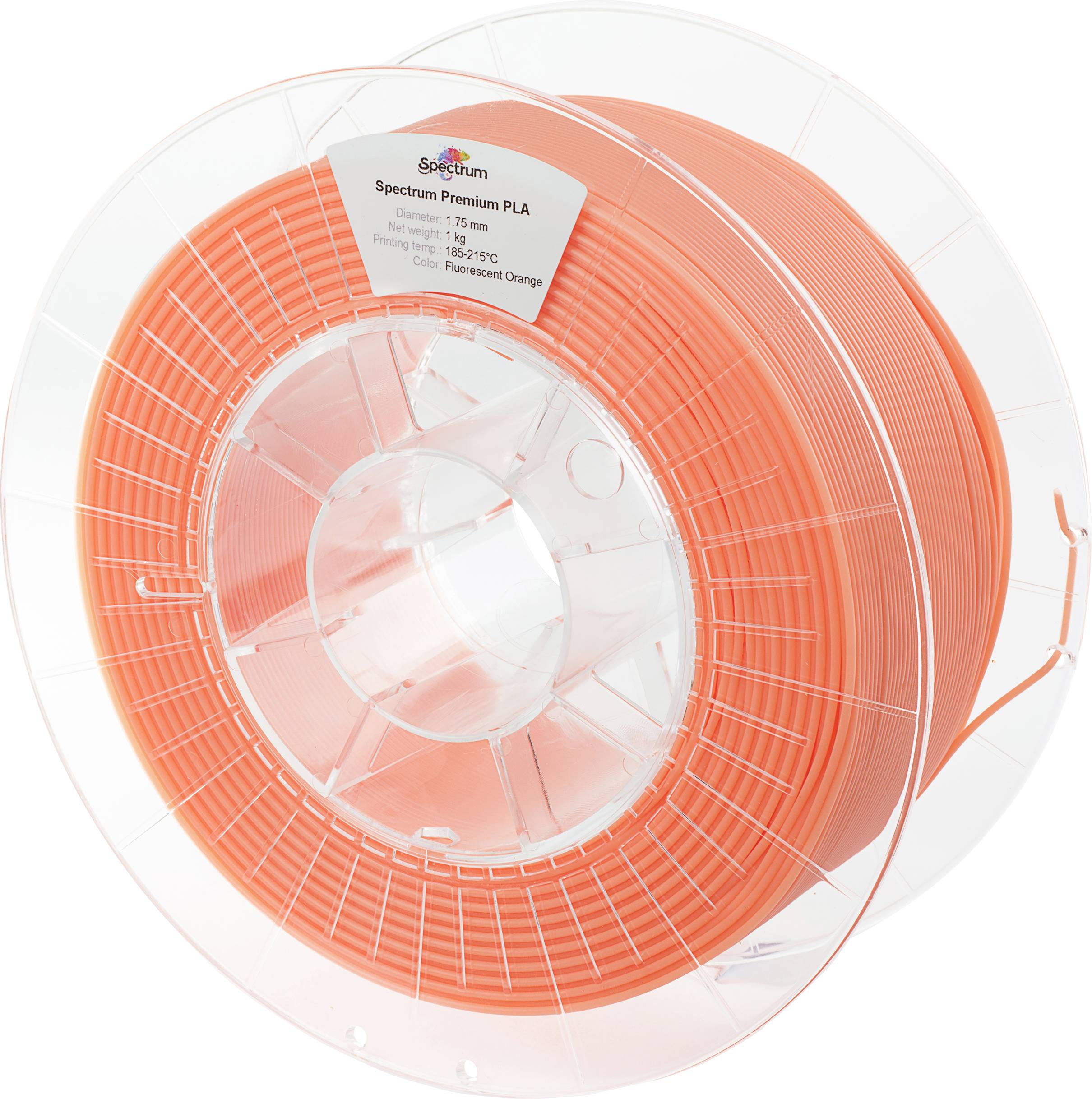 Spectrum Filaments 80019 PLA Premium 3D-skrivare Filament PLA-plast Hög draghållfasthet 1.75 mm 1000 g Fluo Orange, Oran