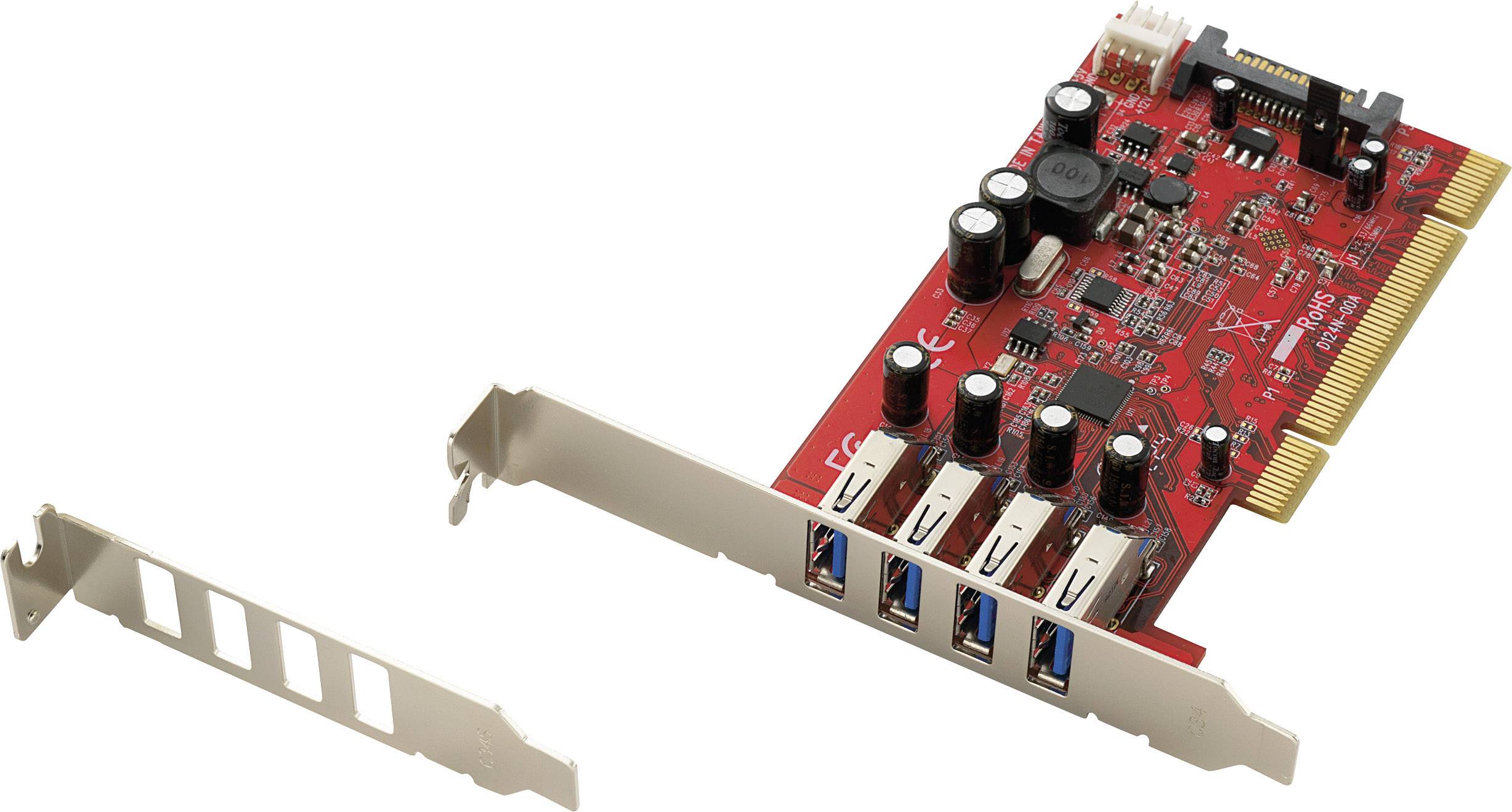 Renkforce 4 Port USB 3.0 kontrollerkort USB-A PCI
