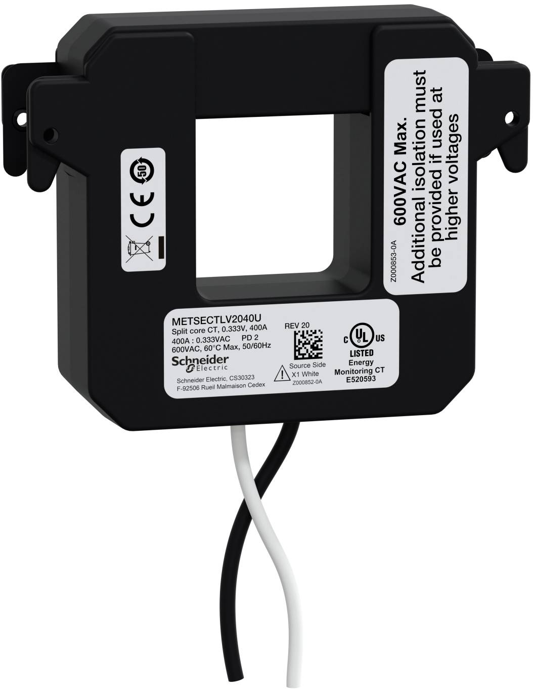 Schneider Electric METSECTLV2040U Strömtransformator för kabelombyggnad 1 st