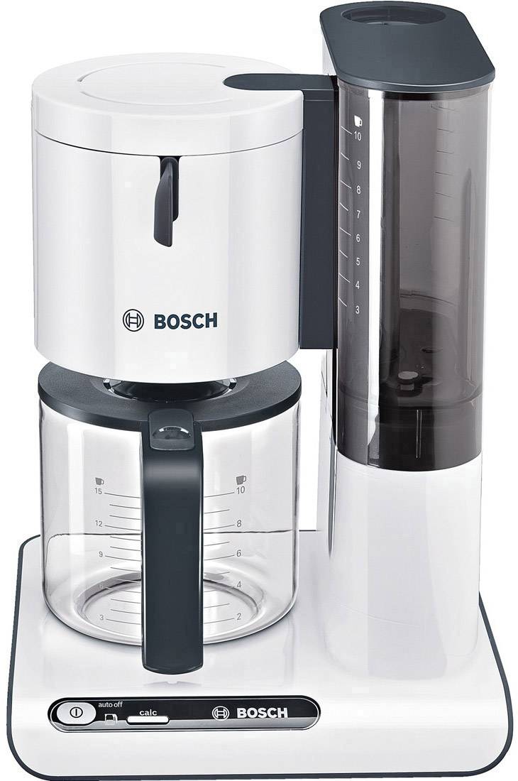 Bosch Haushalt TKA8011 Kaffebryggare Vit, Antracit Kapacitet Koppar=10 Glaskanna, Varmhållningsfunktion