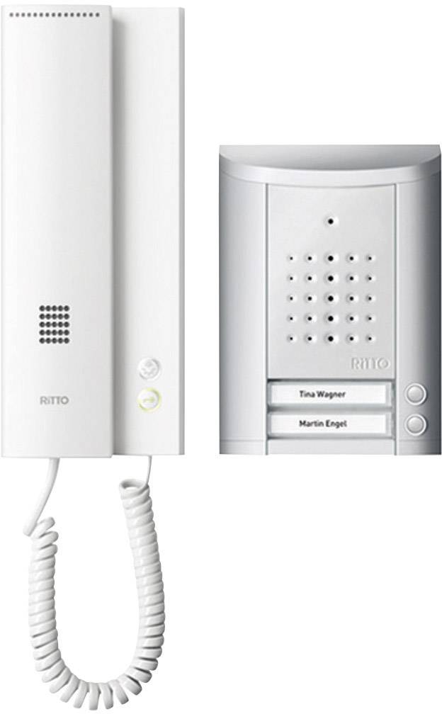 Ritto by Schneider Entravox Porttelefon Sladd Komplett-set 2 Familjshus Silver