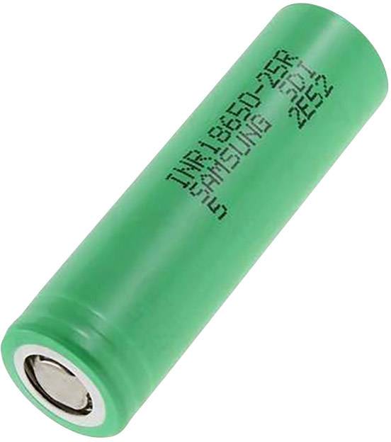 Specialbatteri laddbart 18650 Högvärdigt , högtemperaturkapabel, Flat-Top Li-Ion Samsung 3.6 V 2500 mAh 1 st