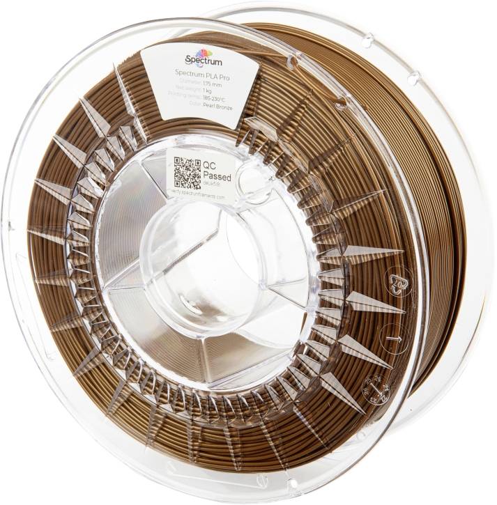 Spectrum Filaments 80111 PLA Pro 3D-skrivare Filament PLA Pro Slagtålig 1.75 mm 1000 g Pearl Bronze, Brons Premium 1 st