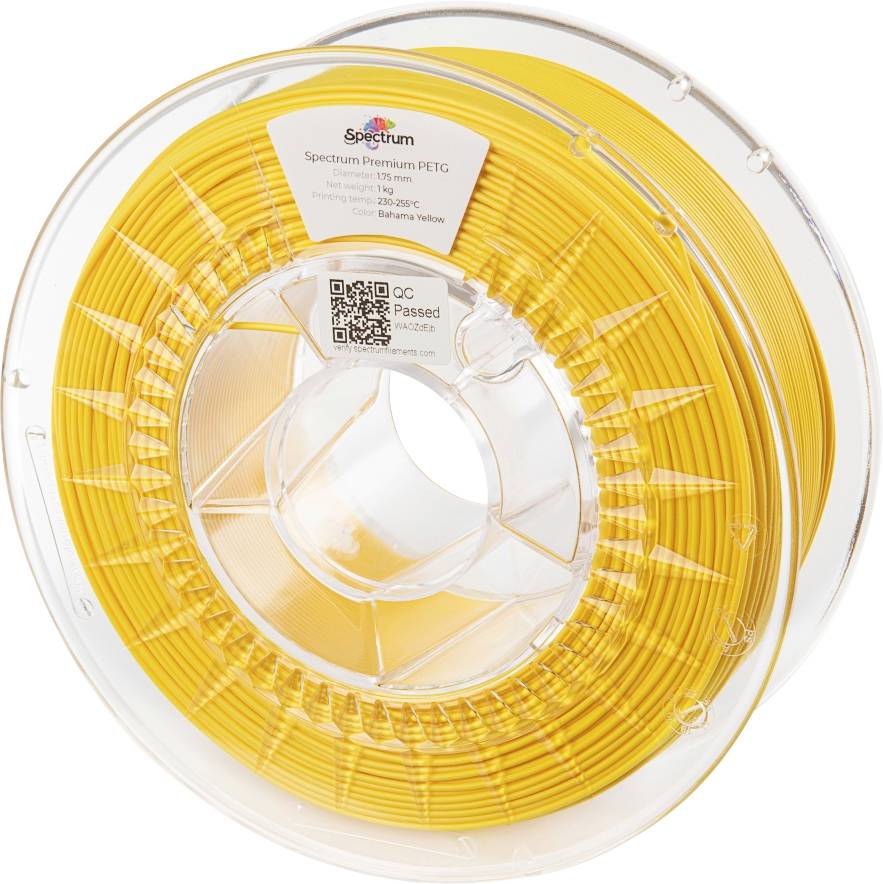 Spectrum Filaments 80060 PET-G Premium 3D-skrivare Filament PETG kemiskt beständig, Slagtålig 1.75 mm 1000 g Bahama Yell