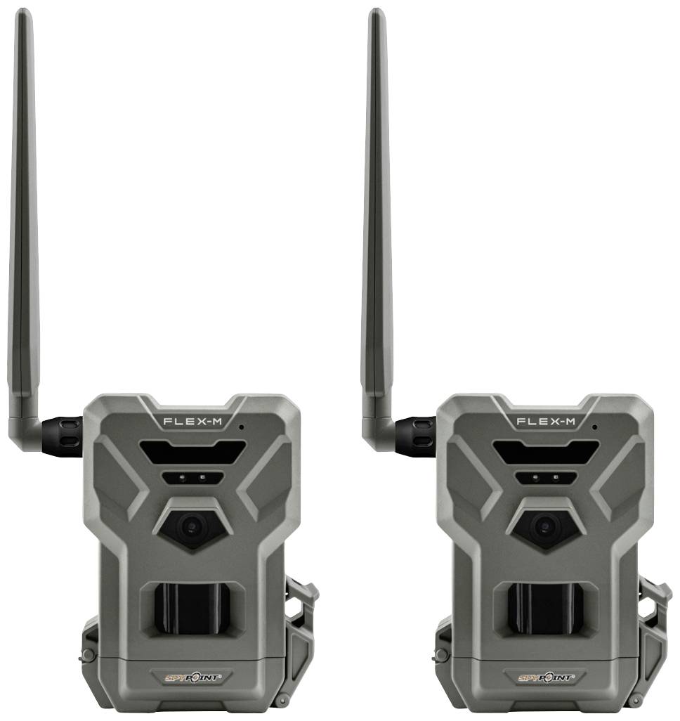 Spypoint FLEX-M Twin Pack Viltkamera 28 Megapixel ljudinspelning, 4G bildöverföring, GSM-Modul Grå-grön (matt)