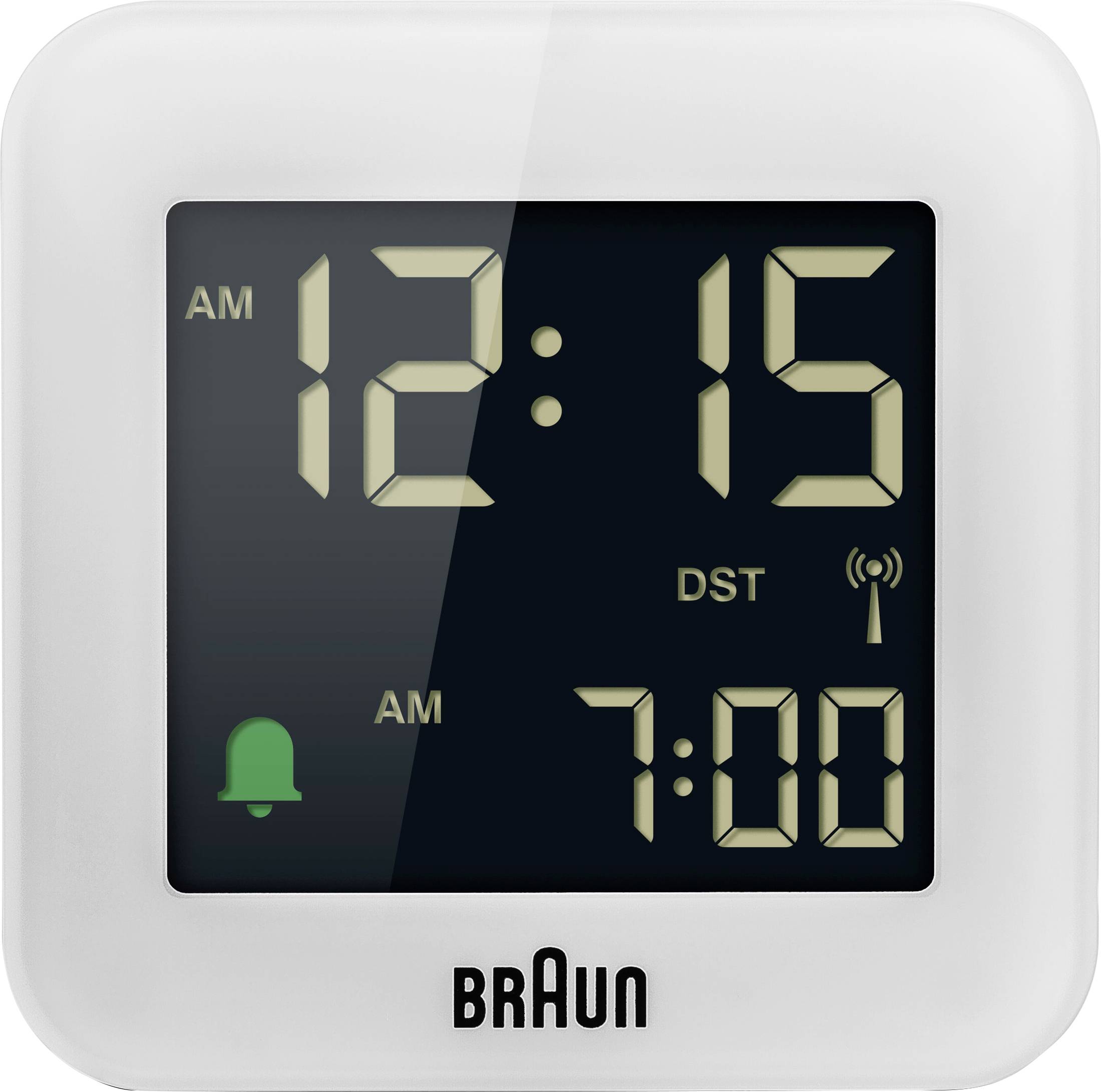 Braun BC08W-DCF DCF Väckarklocka Vit