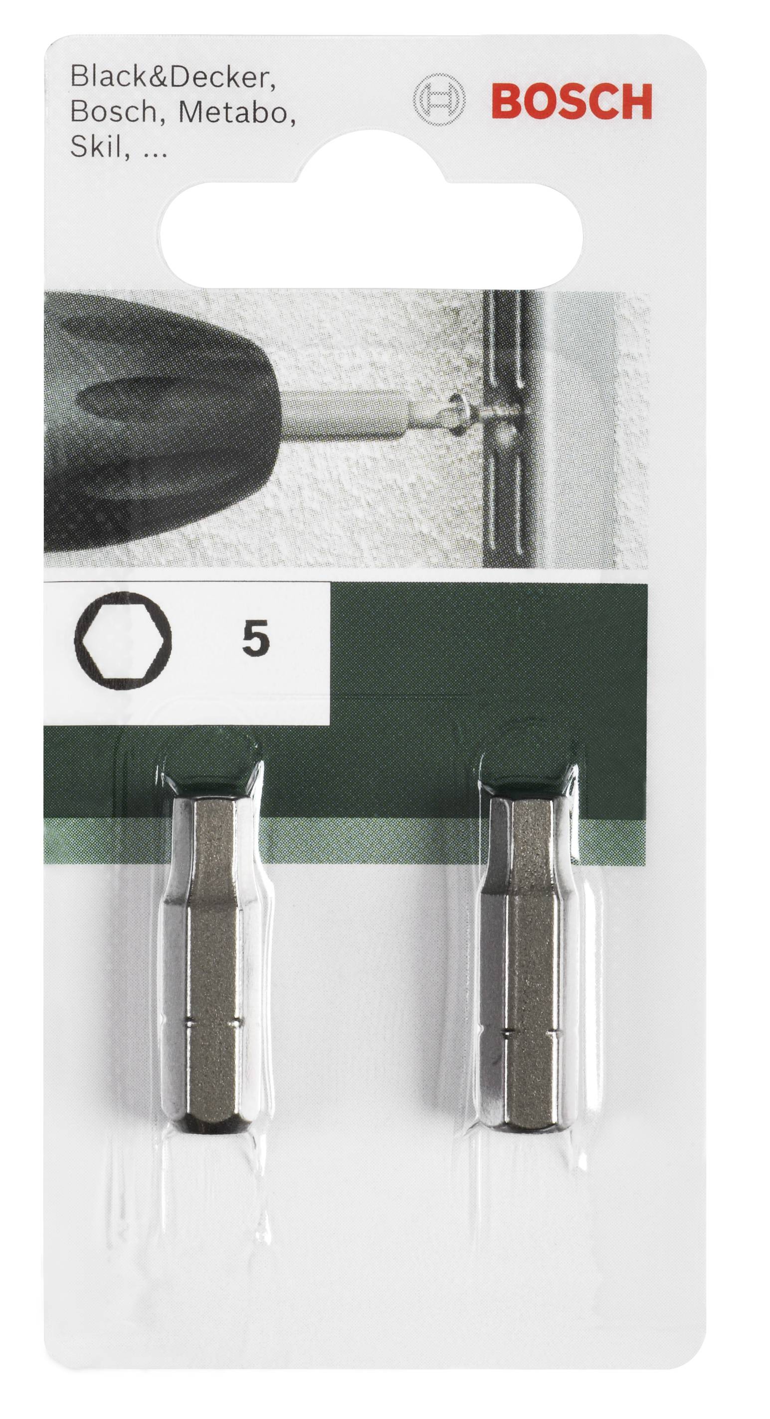 Bosch Accessories Sexkants-Bit 6 mm C 6.3 2 st
