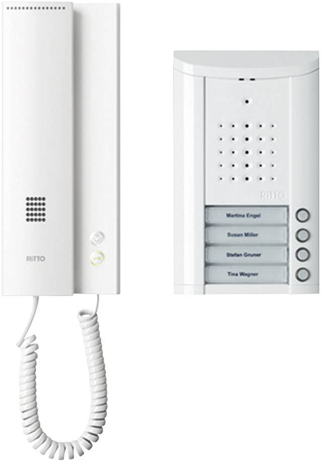Ritto by Schneider Entravox Porttelefon Sladd Komplett-set 4 Familjshus Vit