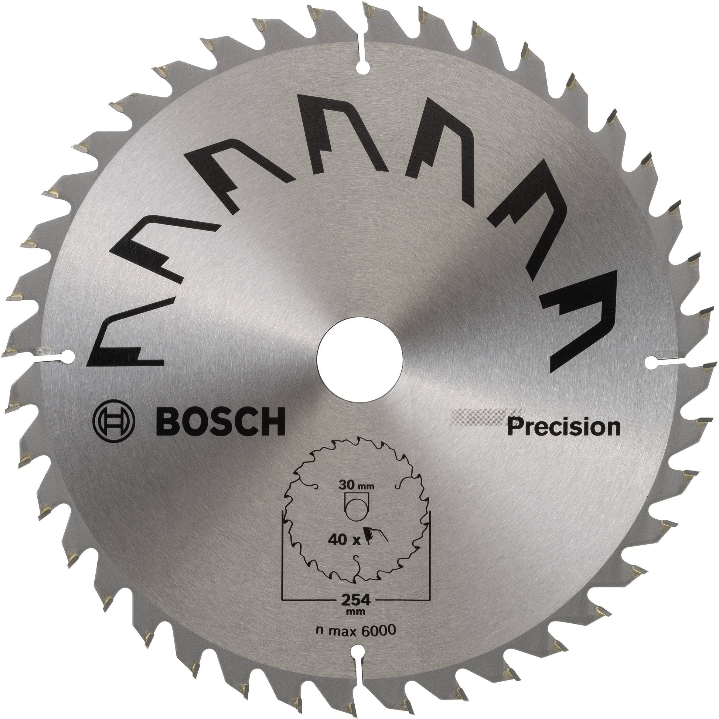 Bosch Accessories Precision 2609256B59 Cirkelsågblad 254 x 30 mm Antal tänder (per tum): 40 1 st