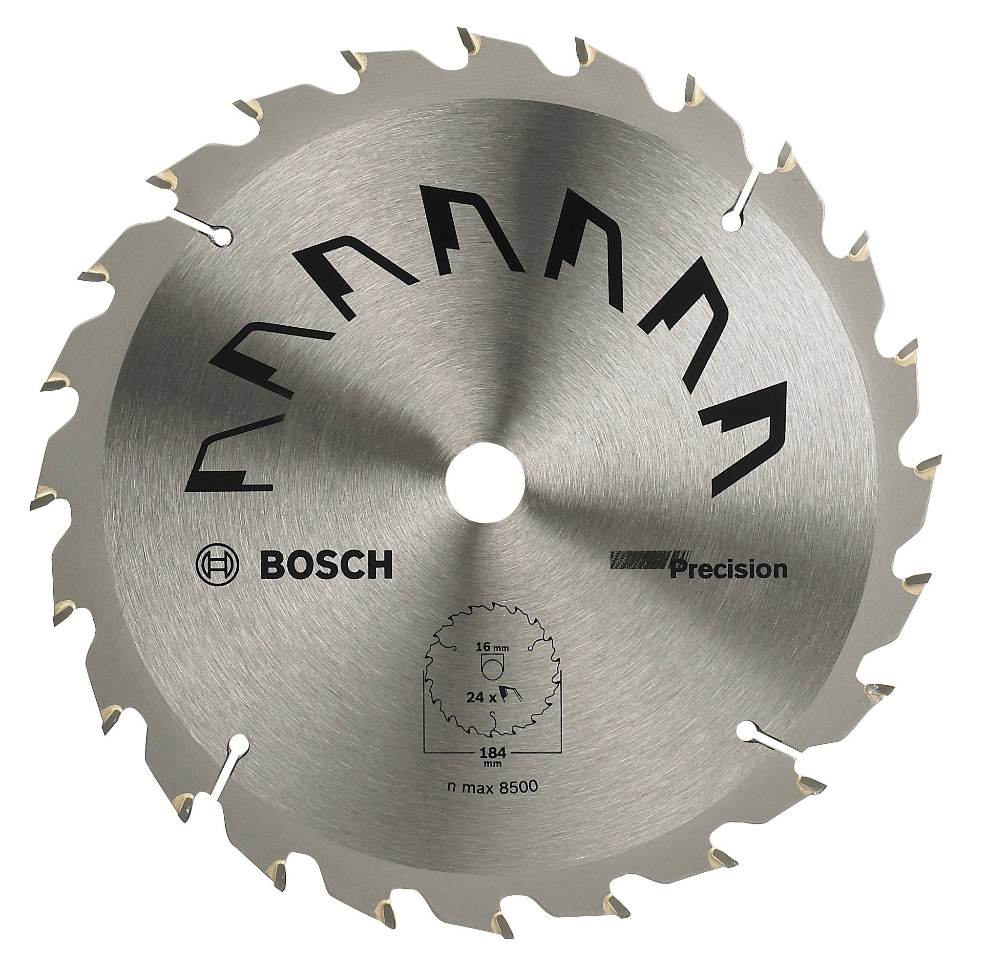 Bosch Accessories Precision 2609256863 Hårdmetall cirkelsågklinga 184 x 16 mm Antal tänder (per tum): 24 1 st