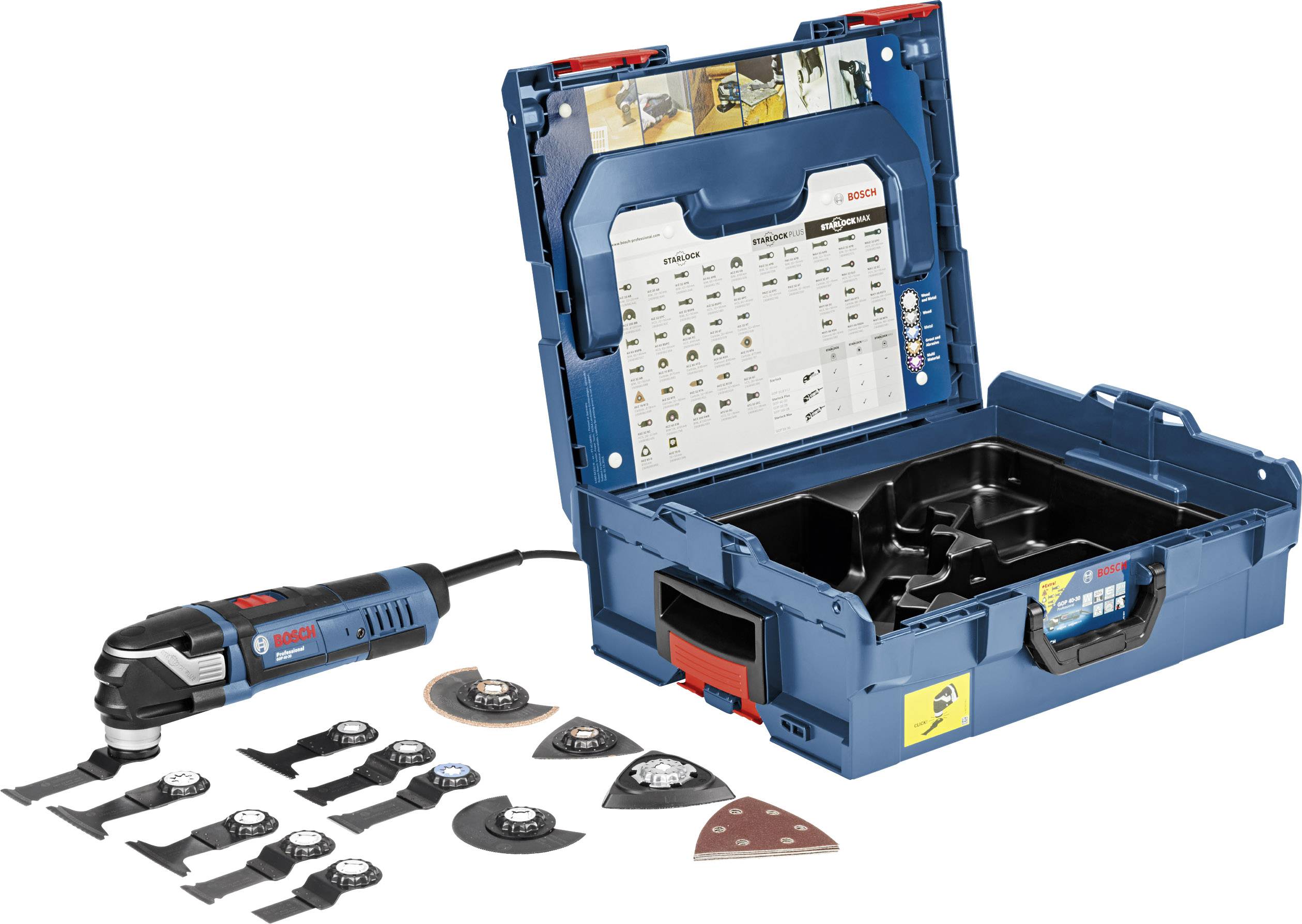 Bosch Professional GOP 40-30 0601231001 Multiverktyg inkl. Tillbehör, inkl. väska 17 delar 400 W