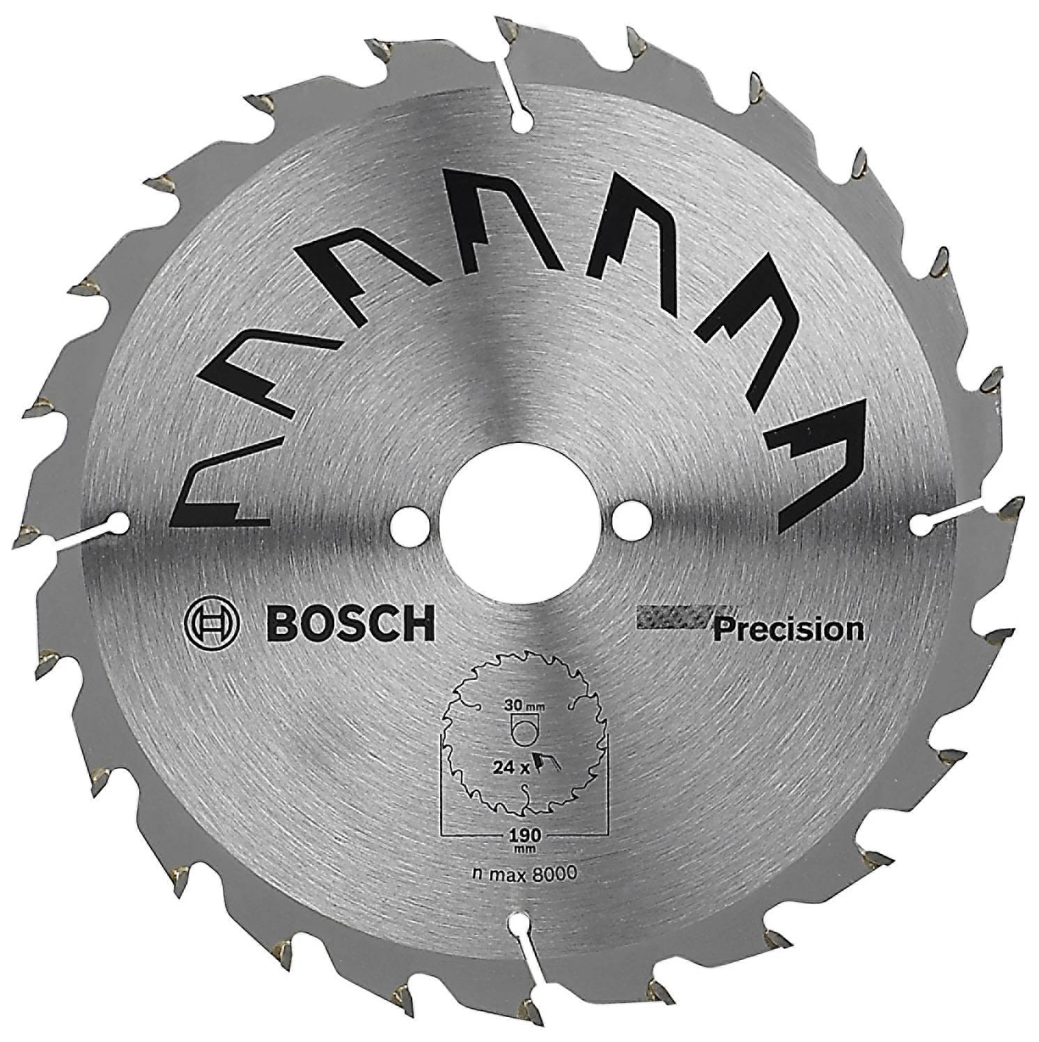 Bosch Accessories Precision 2609256869 Hårdmetall cirkelsågklinga 190 x 30 mm Antal tänder (per tum): 24 1 st