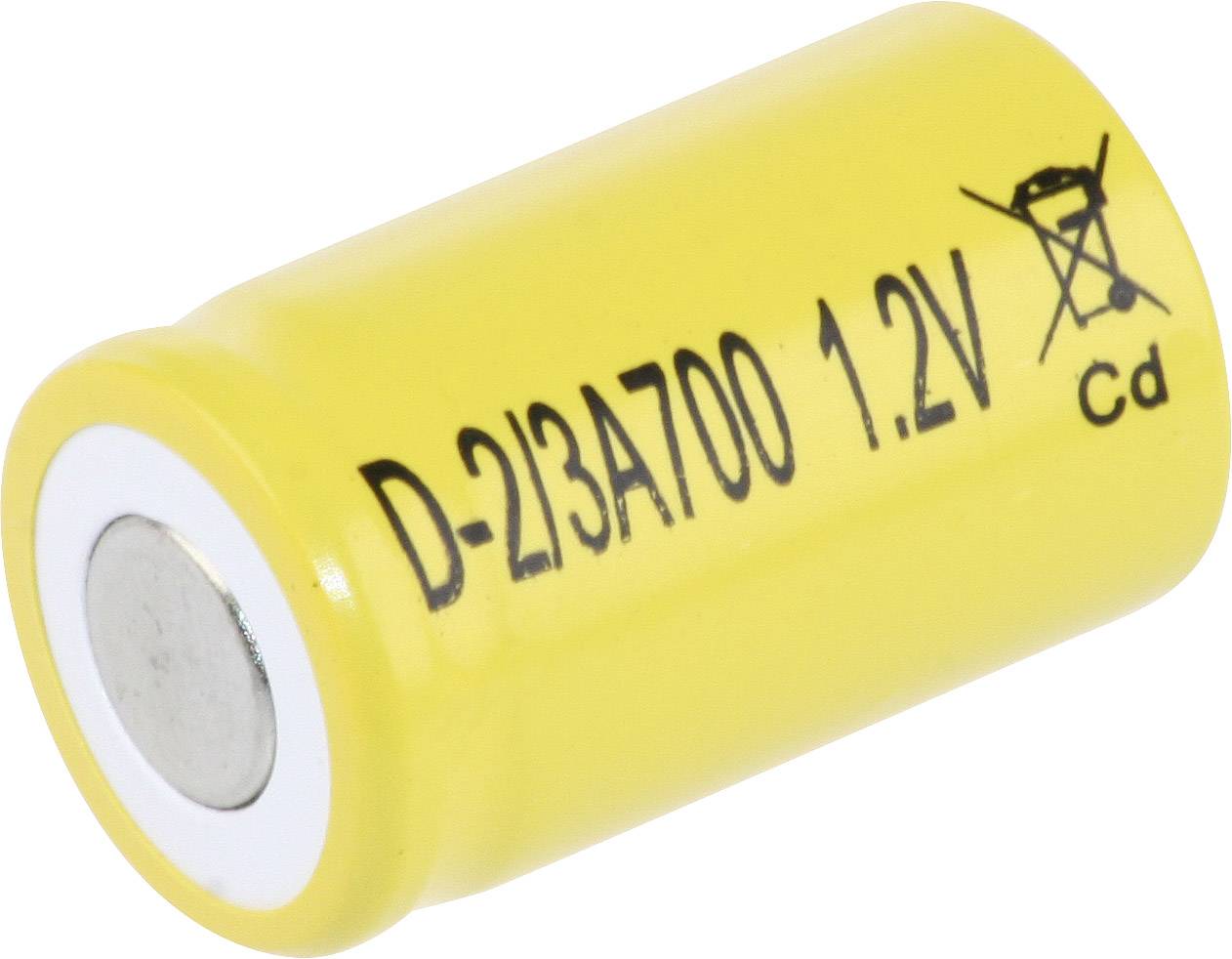 Specialbatteri laddbart 2/3 A Flat-Top NiCd Mexcel 1.2 V 700 mAh 1 st