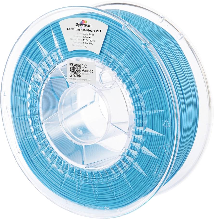 Spectrum Filaments 81562 Safeguard PLA 3D-skrivare Filament PLA-plast Antibakteriell 1.75 mm 1000 g Baby Blue, Blå 1 st