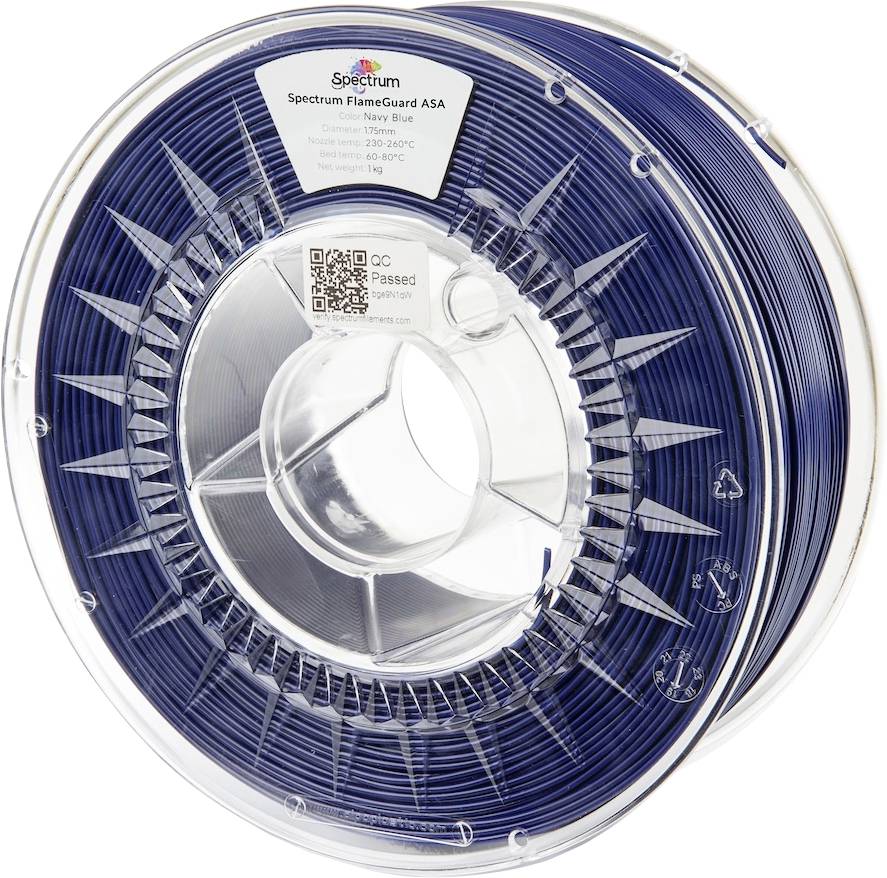 Spectrum Filaments 81568 FlameGuard ASA 275 3D-skrivare Filament ASA flamhämmande, Värmebeständig, UV-beständig, korrosi