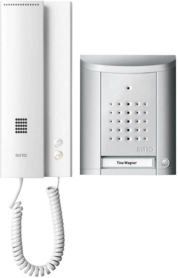 Ritto by Schneider Entravox Porttelefon Sladd Komplett-set 1 Familjshus Silver