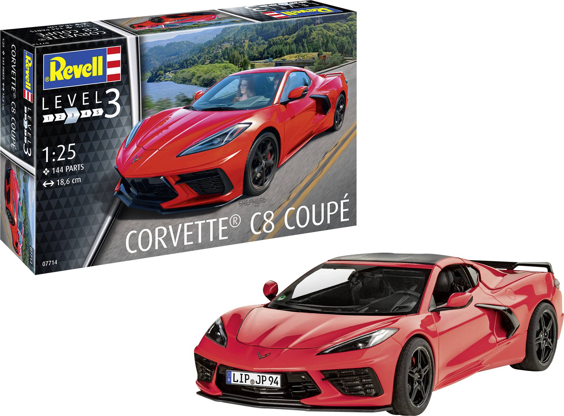 Revell 07714 Corvette® C8 Coupé Bilmodell byggsats 1:25