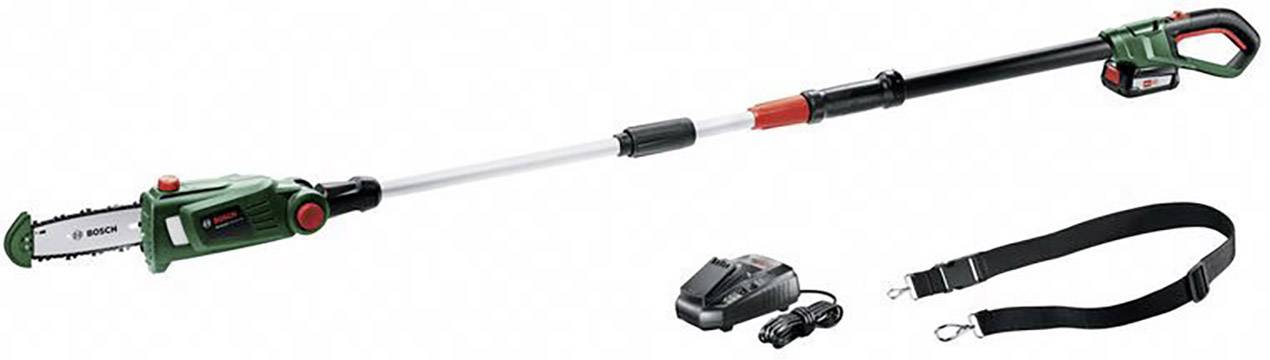 Bosch Home and Garden 06008B3100 UniversalChainPole 18 Batteri Grensåg Axelrem, inkl. batteri, inklusive laddningsstatio