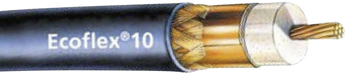 SSB Electronic 6085 Koaxialkabel Ytterdiameter: 10.20 mm Ecoflex 10 50 Ω 90 dB Svart Metervara