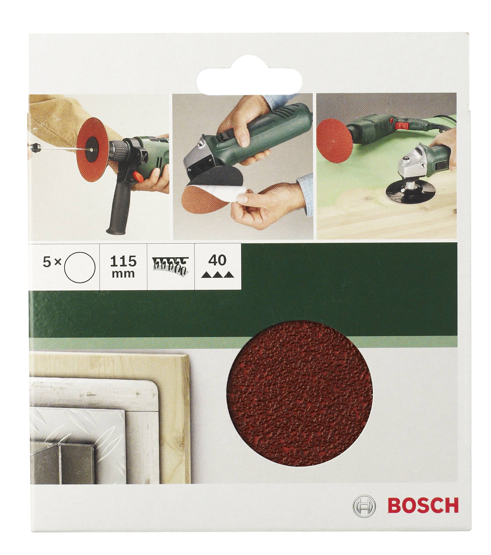 Bosch Accessories 2609256B47 Sandpapper för slipplatta operforerad Kornighet 60, 120, 180 (Ø) 125 mm 1 set