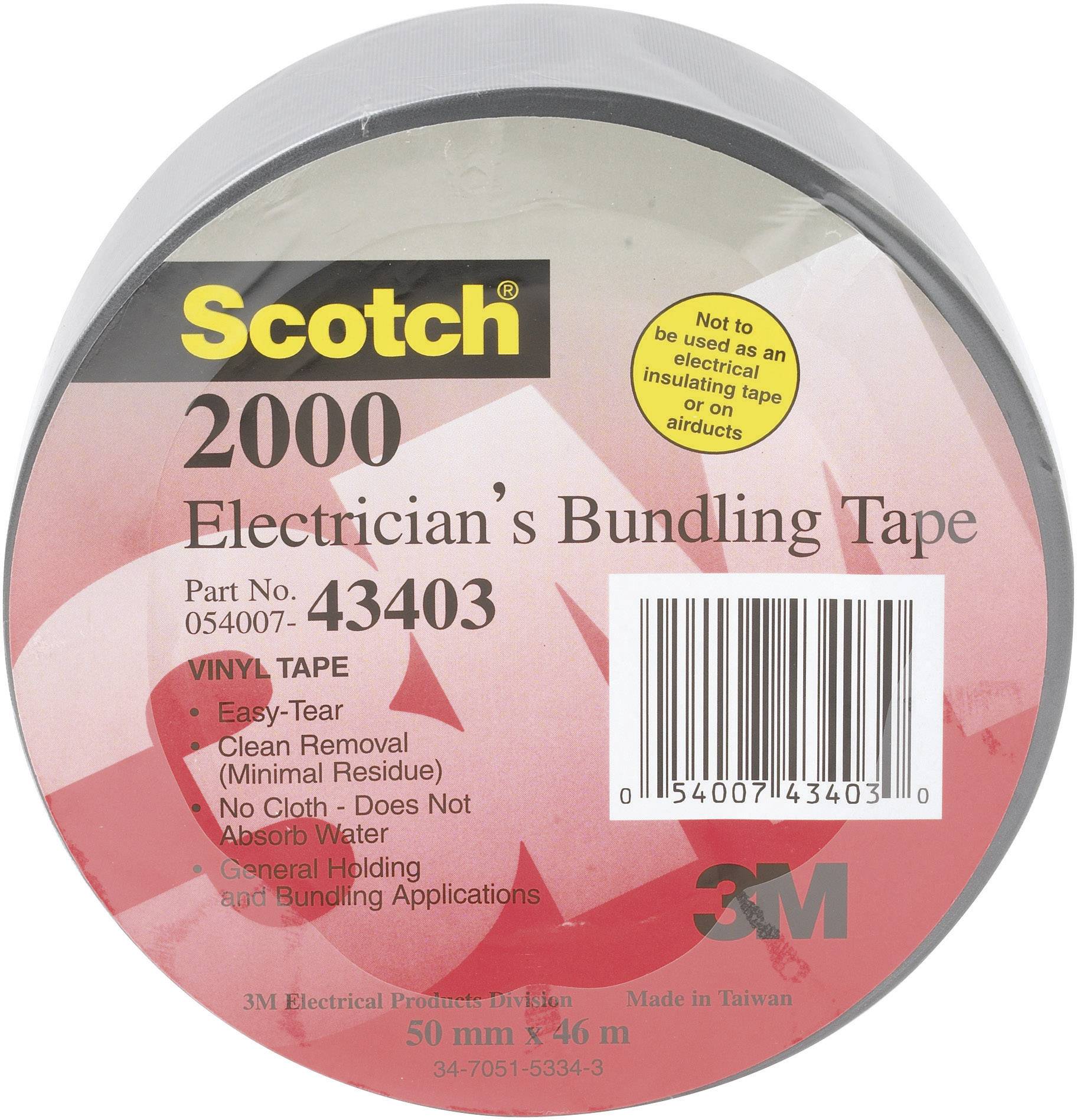 Scotch Scotch 2000 SCOTCH2000 PVC-tejp Scotch® 2000 Grå (L x B) 46 m x 50 mm 1 st