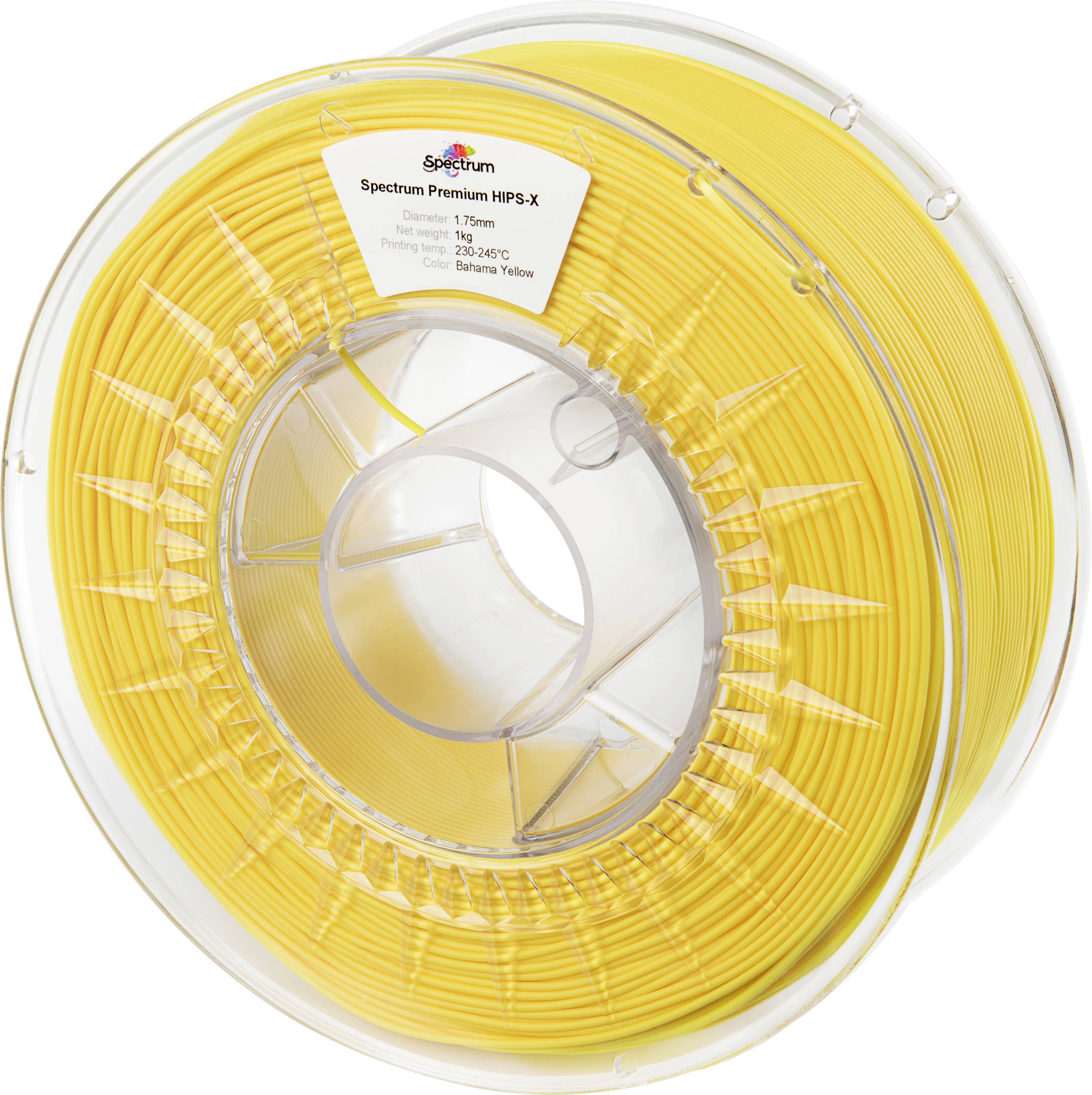 Spectrum Filaments 80076 HIPS-X BAHAMA YELLOW 3D-skrivare Filament HIPS, Supportmaterial Lätt att slipa, Matt, Slagtålig