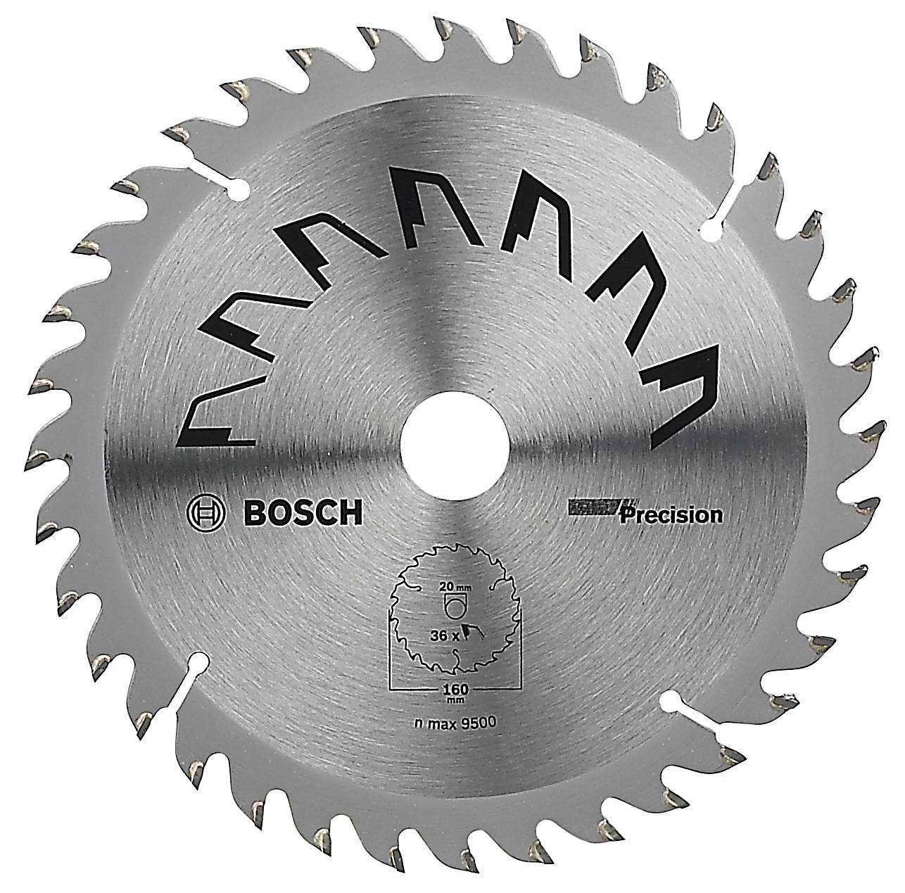 Bosch Accessories Precision 2609256856 Hårdmetall cirkelsågklinga 160 x 20 mm Antal tänder (per tum): 36 1 st