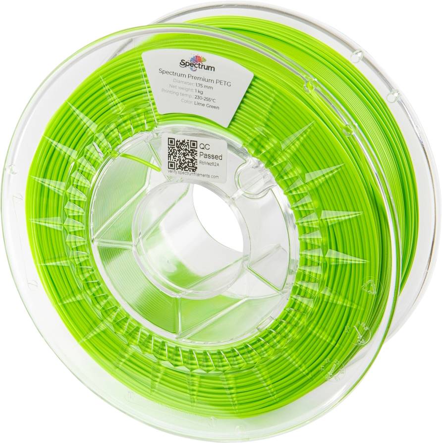Spectrum Filaments 80131 PET-G Premium 3D-skrivare Filament PETG kemiskt beständig, Slagtålig 1.75 mm 1000 g Lime Green,