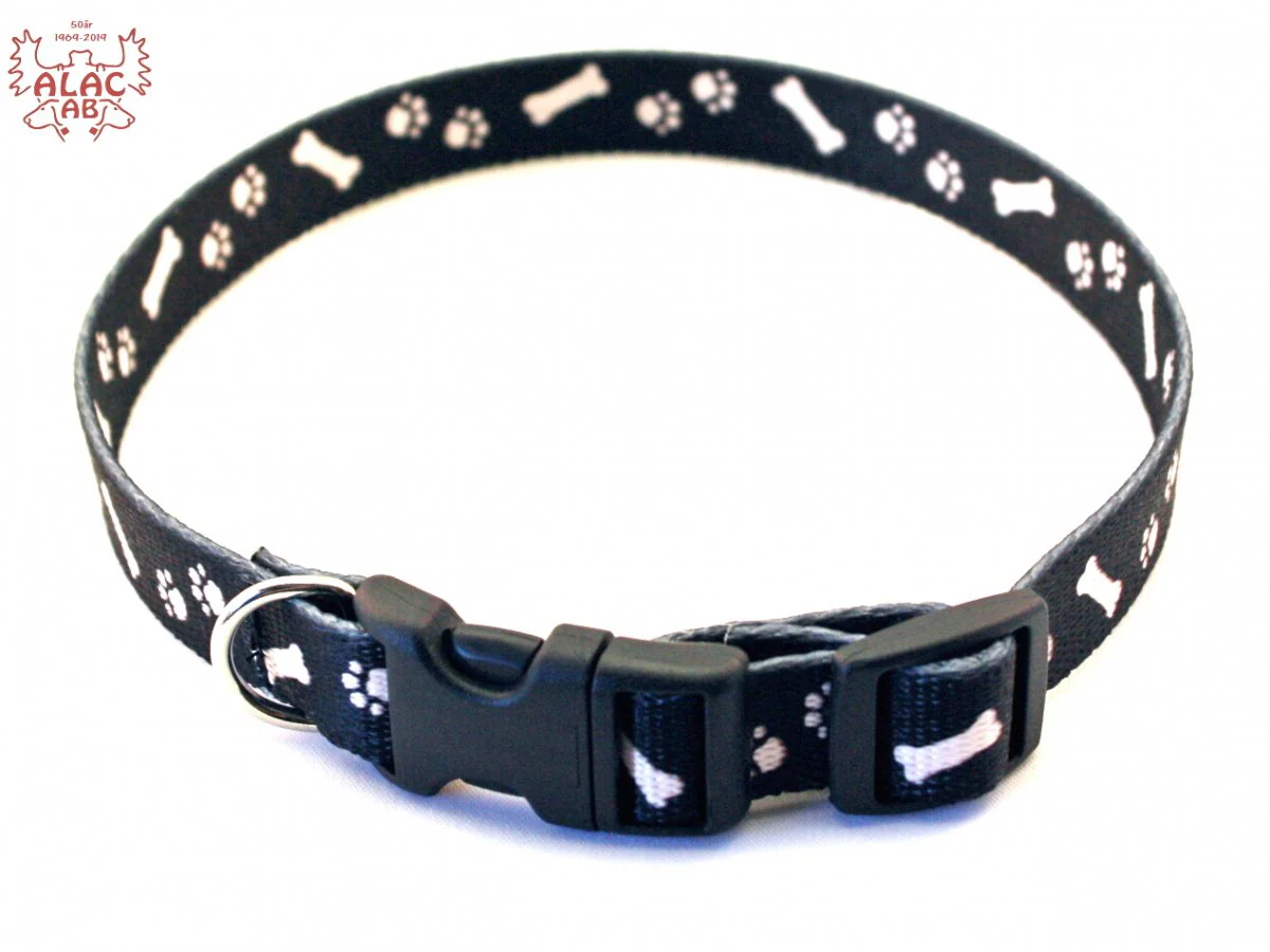 Alac Valphalsband svart tass o ben