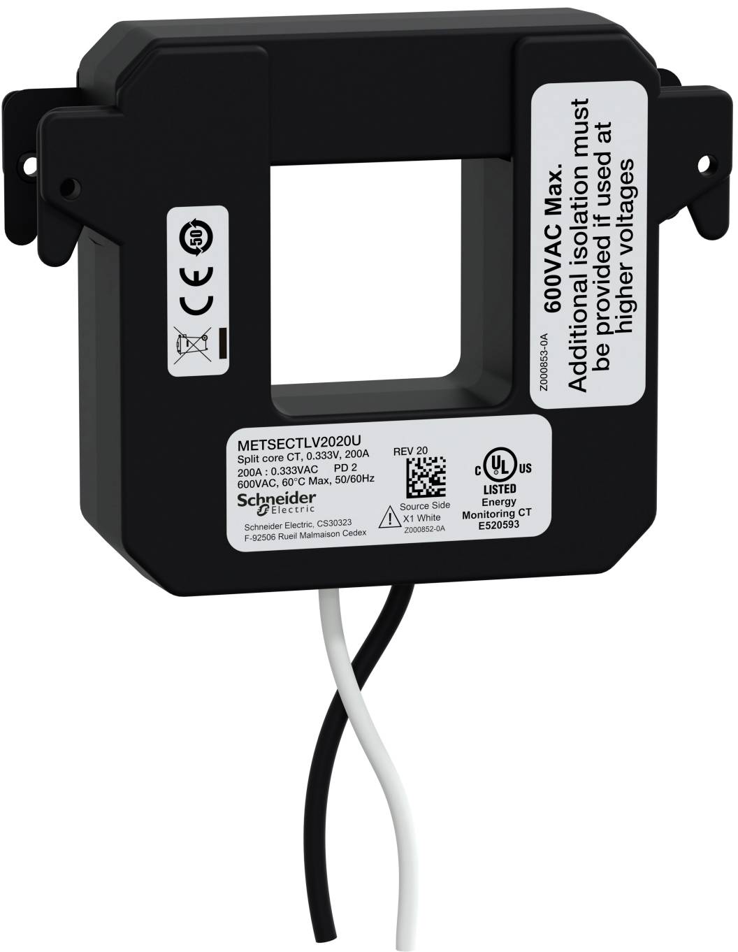 Schneider Electric METSECTLV2020U Strömtransformator för kabelombyggnad 1 st