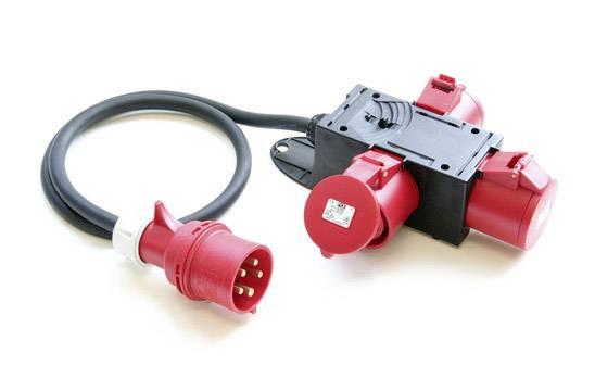 SIROX CEE uttagsfördelare Kompaktverteiler mit Zuleitung 1,5m H07RN-F 5G6,0 qmm 32A 953.0113 400 V 32 A
