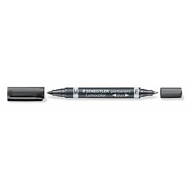 Staedtler Lumocolor duo 348 348-9 Permanent bläckpenna Svart vattensäker: Ja