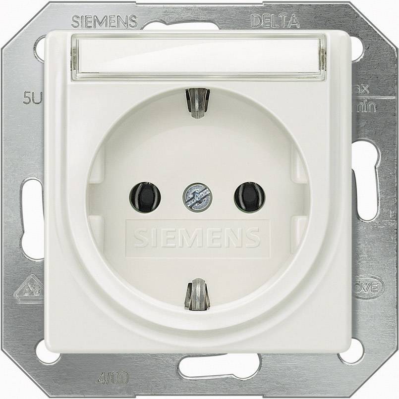 Siemens Inomhus strömställare Insats Vägguttag Delta Aluminium (metallic) 5UB1933 1 st